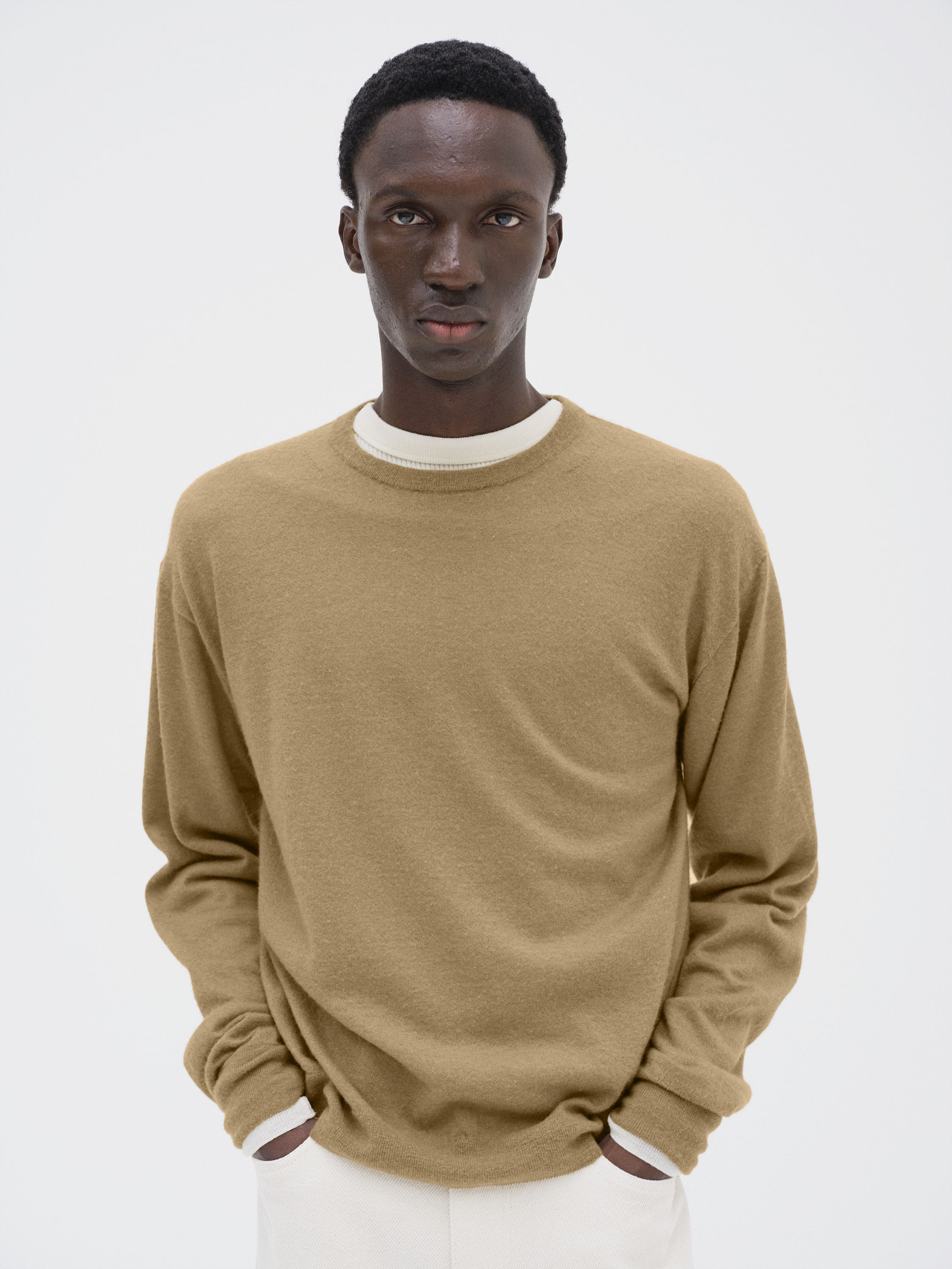 HIGH GAUGE SOFT CASHMERE KNIT P/O 詳細画像 LIGHT BROWN 1
