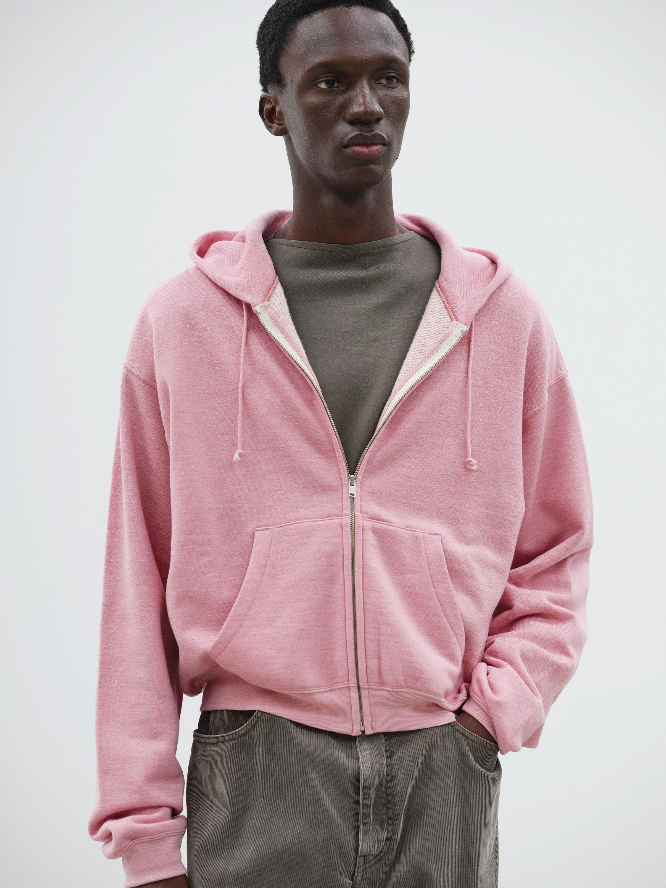 HIGH-TWIST COMPACT SWEAT ZIP PARKA 詳細画像 TOP PINK 1