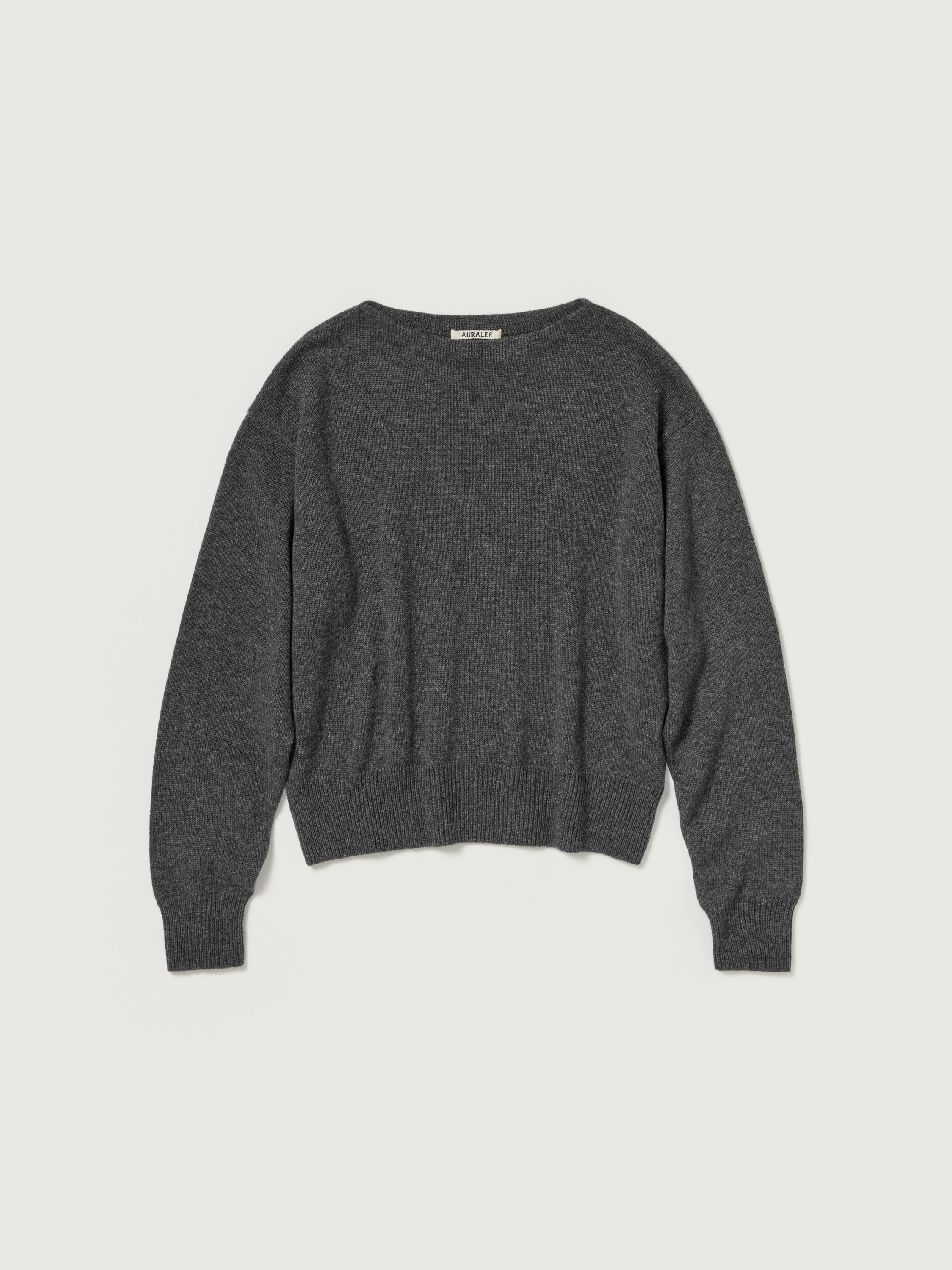 LIGHT CASHMERE KNIT BOAT NECK P/O 詳細画像 CHARCOAL 4
