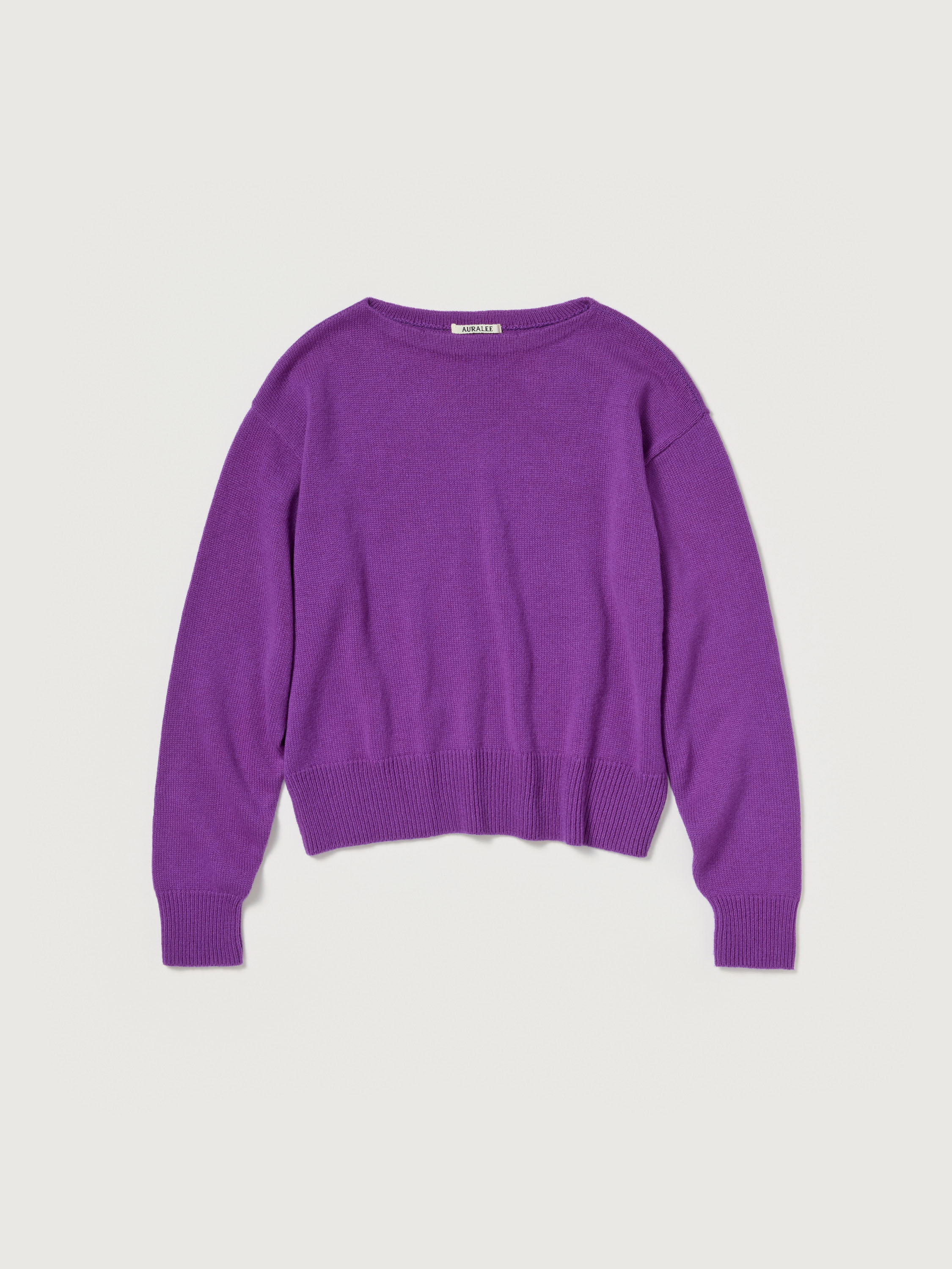 LIGHT CASHMERE KNIT BOAT NECK P/O 詳細画像 PURPLE 1