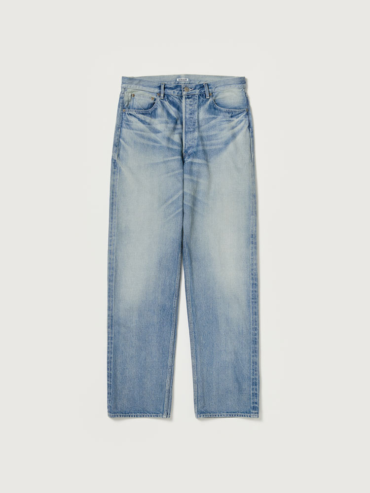 SELVEDGE FADED HEAVY DENIM WIDE PANTS