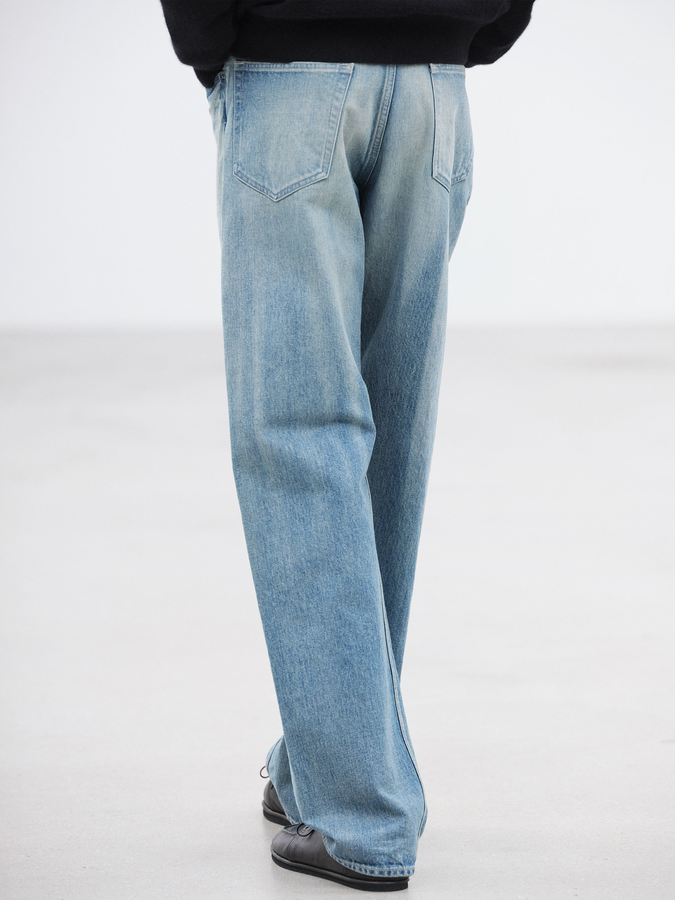 SELVEDGE FADED HEAVY DENIM WIDE PANTS 詳細画像 FADED INDIGO 4