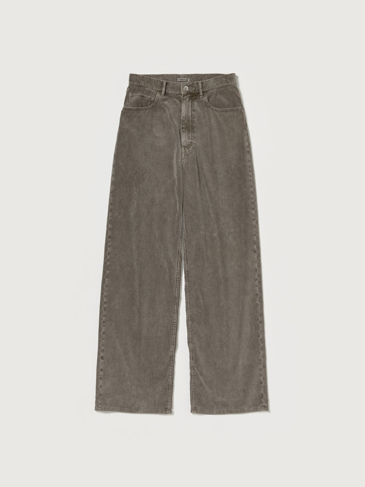 GARMENT-DYED FINX CORDUROY 5P WIDE PANTS