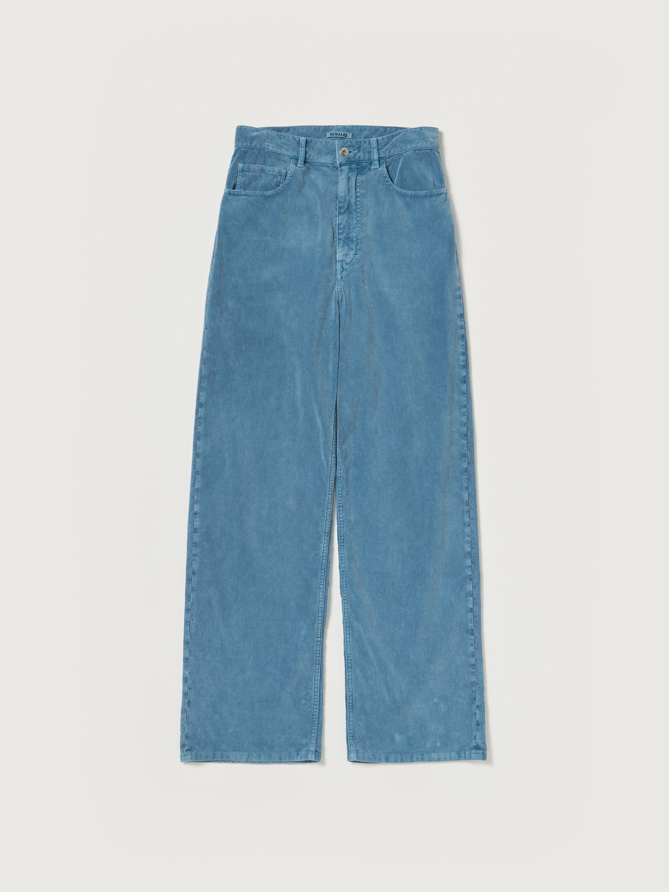 GARMENT-DYED FINX CORDUROY 5P WIDE PANTS 詳細画像 DUSTY BLUE 2