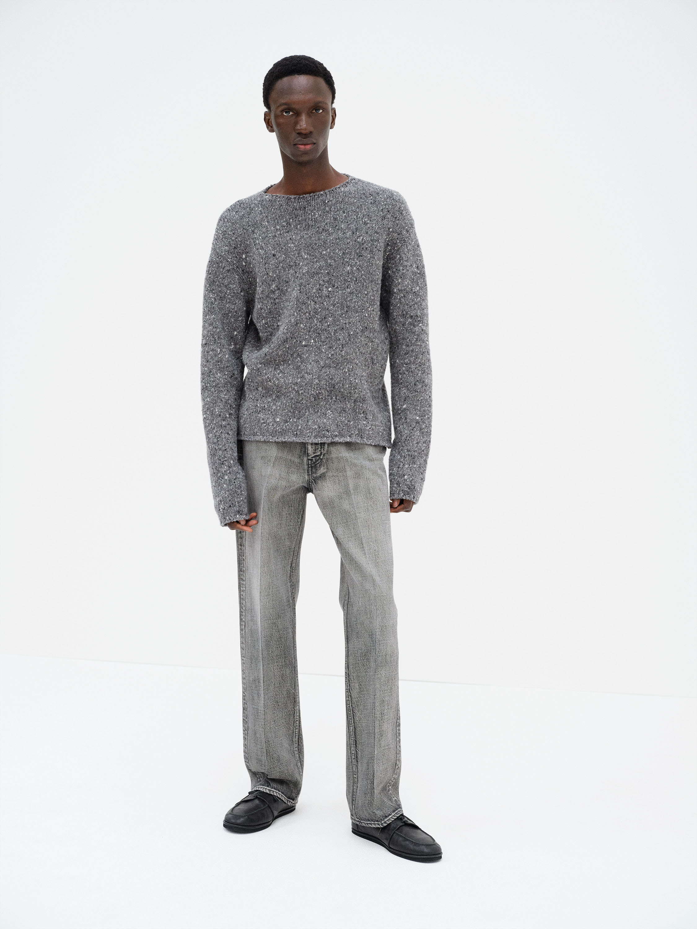 LOW-GAUGE HOMESPUN TWEED KNIT P/O 詳細画像 TOP CHARCOAL 2