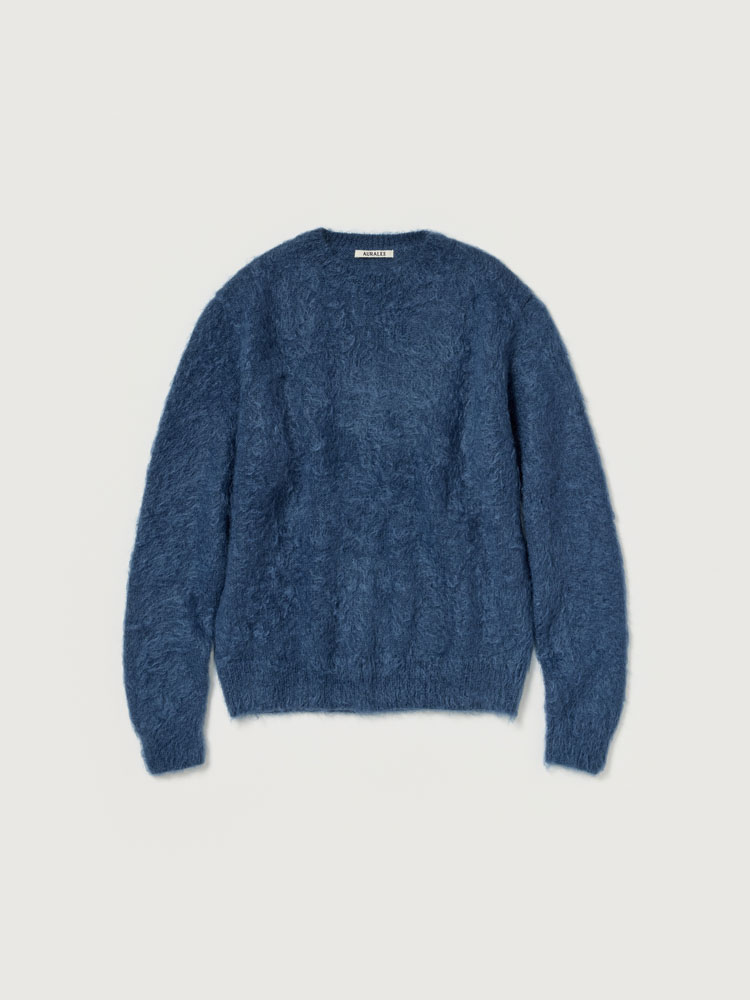 BRUSHED SUPER KID MOHAIR KNIT P/O