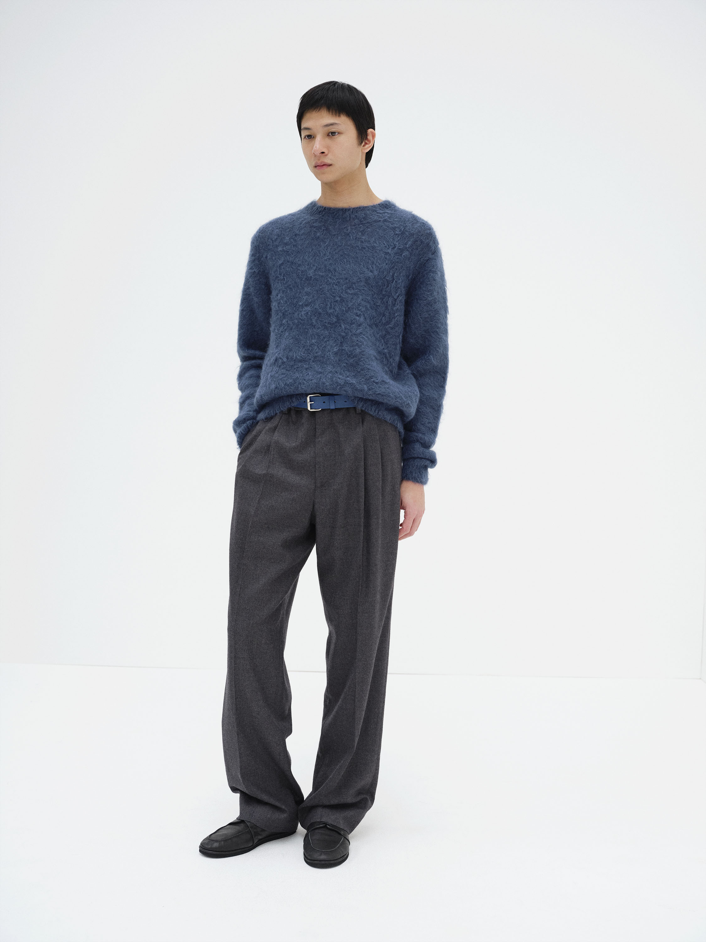 BRUSHED SUPER KID MOHAIR KNIT P/O 詳細画像 LIGHT NAVY 2