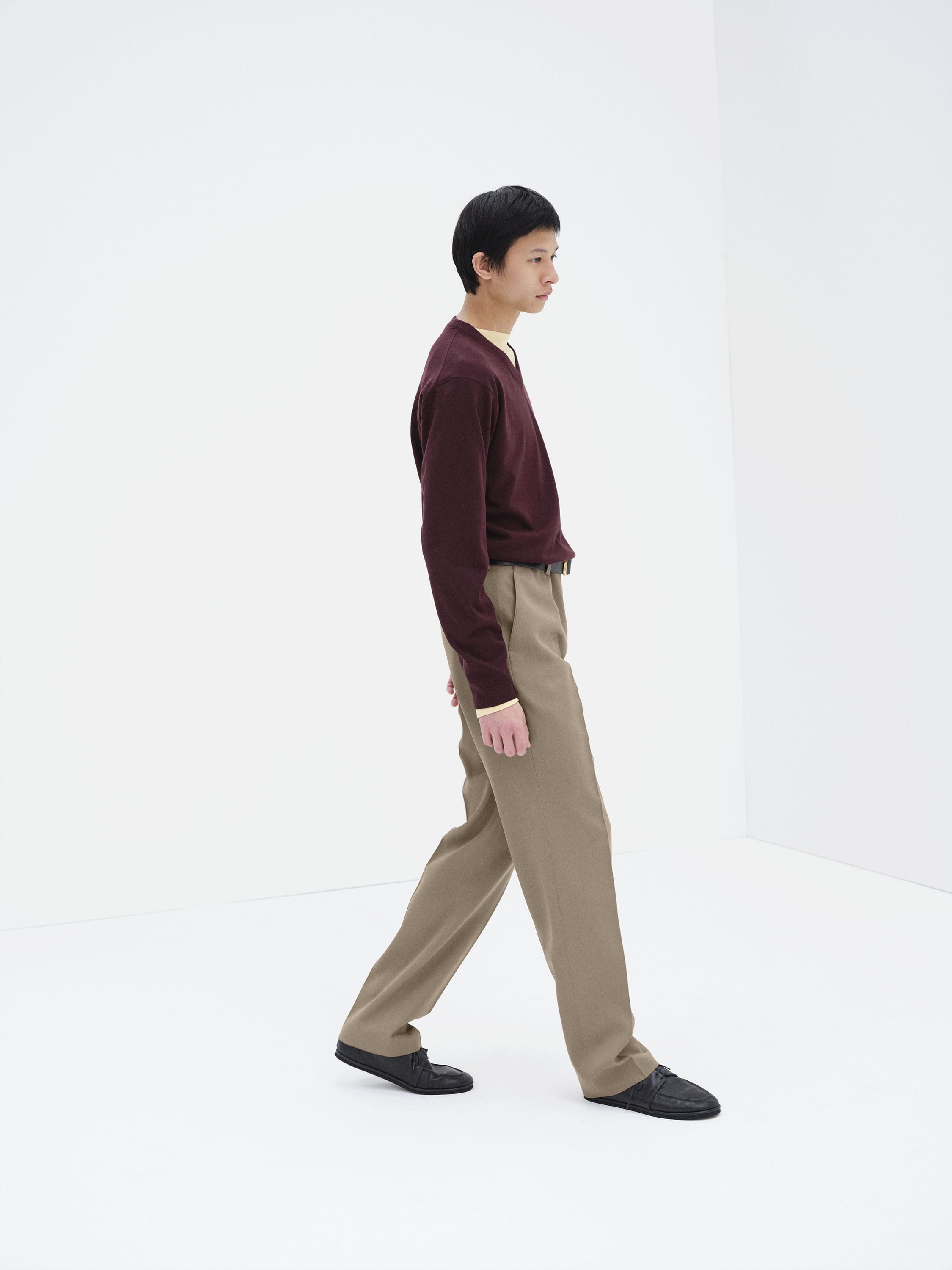 LIGHT WOOL MAX GABARDINE SLACKS 詳細画像 MOCHA BEIGE 4