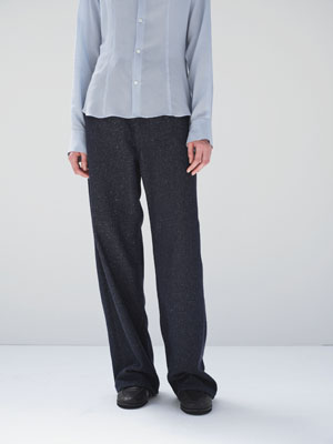 SILK NEP DENIM 5P WIDE PANTS
