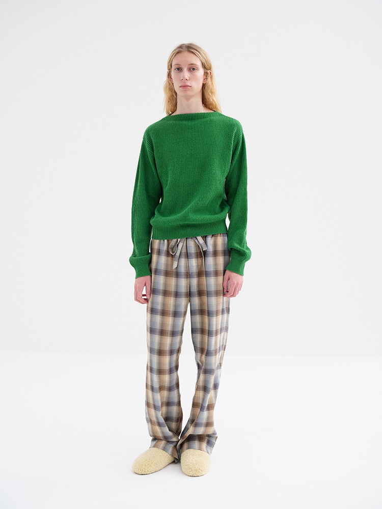 SUPER FINE WOOL CASHMERE RIB KNIT P/O