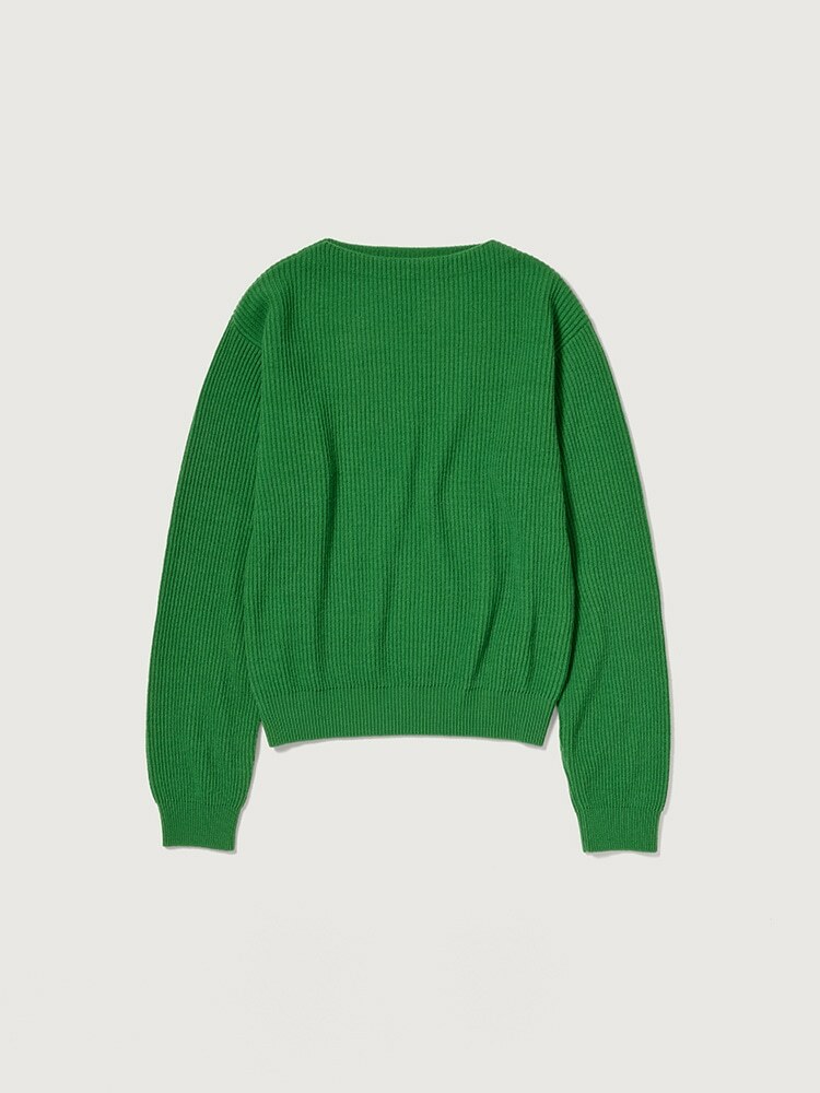 SUPER FINE WOOL CASHMERE RIB KNIT P/O