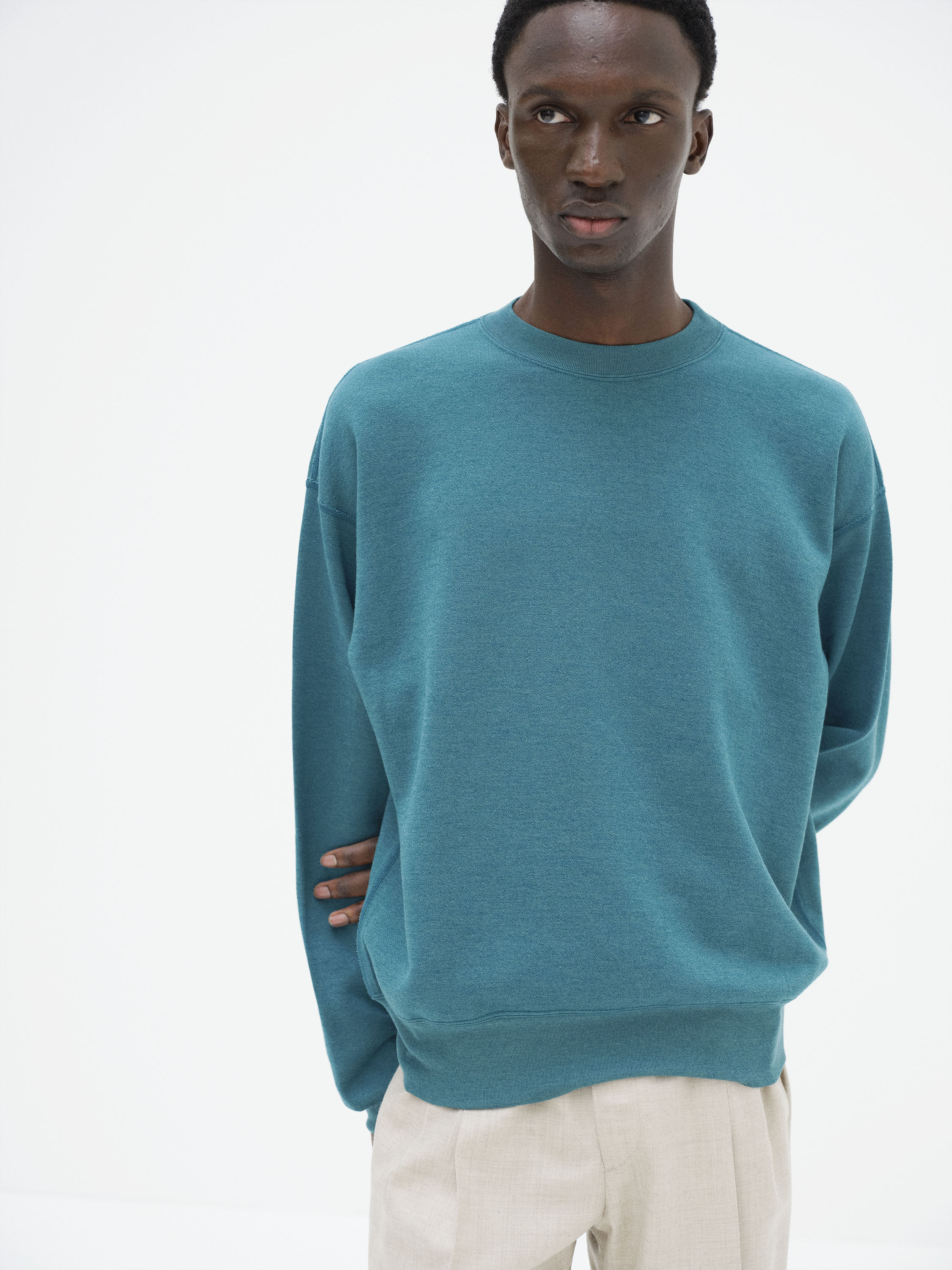 HIGH-TWIST COMPACT SWEAT P/O 詳細画像 TOP BLUE 2