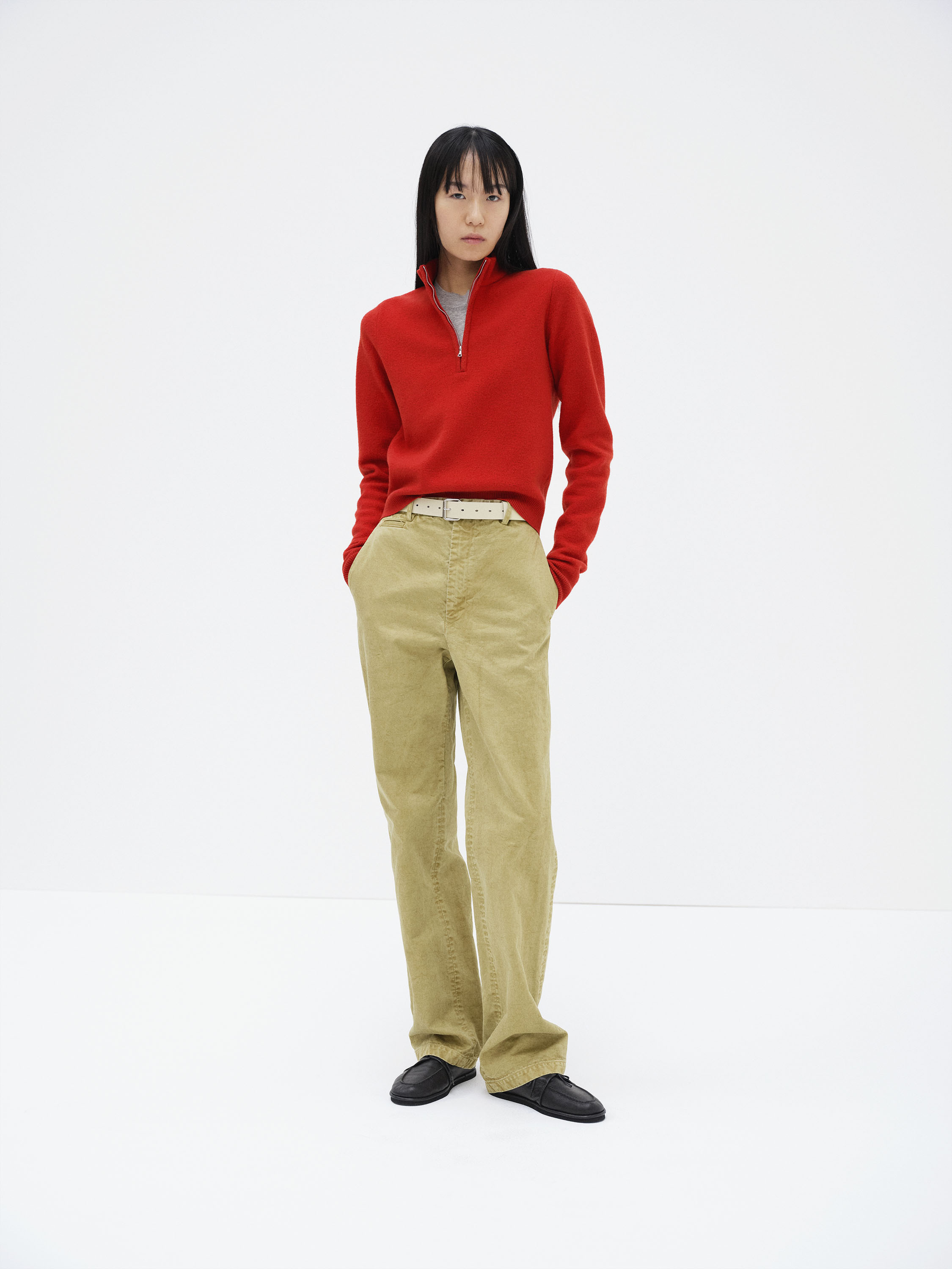 GARMENT-DYED FINX CHINO PANTS 詳細画像 LIGHT BEIGE 2