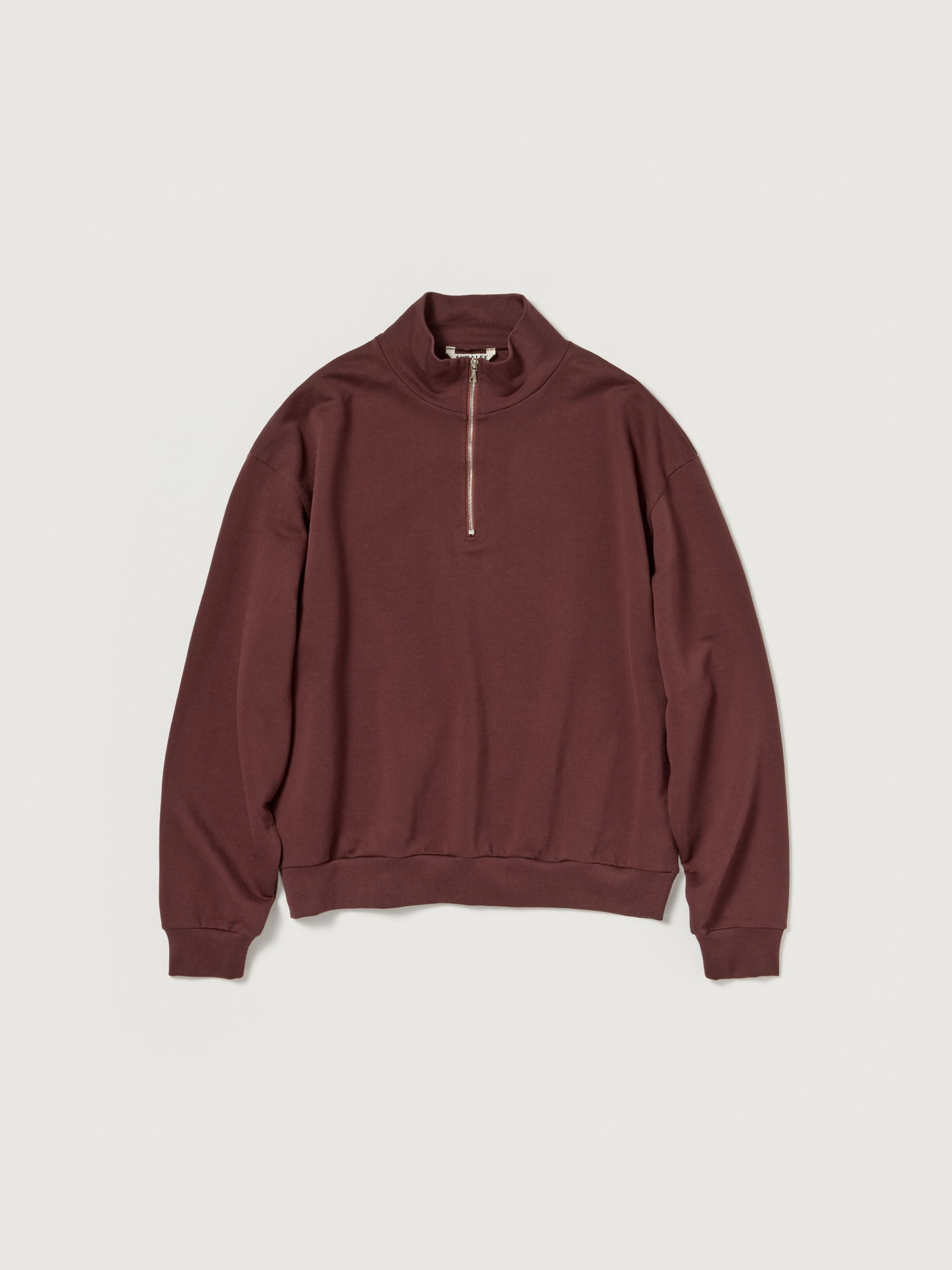 SUPER HIGH GAUGE SWEAT HALF ZIP P/O 詳細画像 BURGUNDY 1
