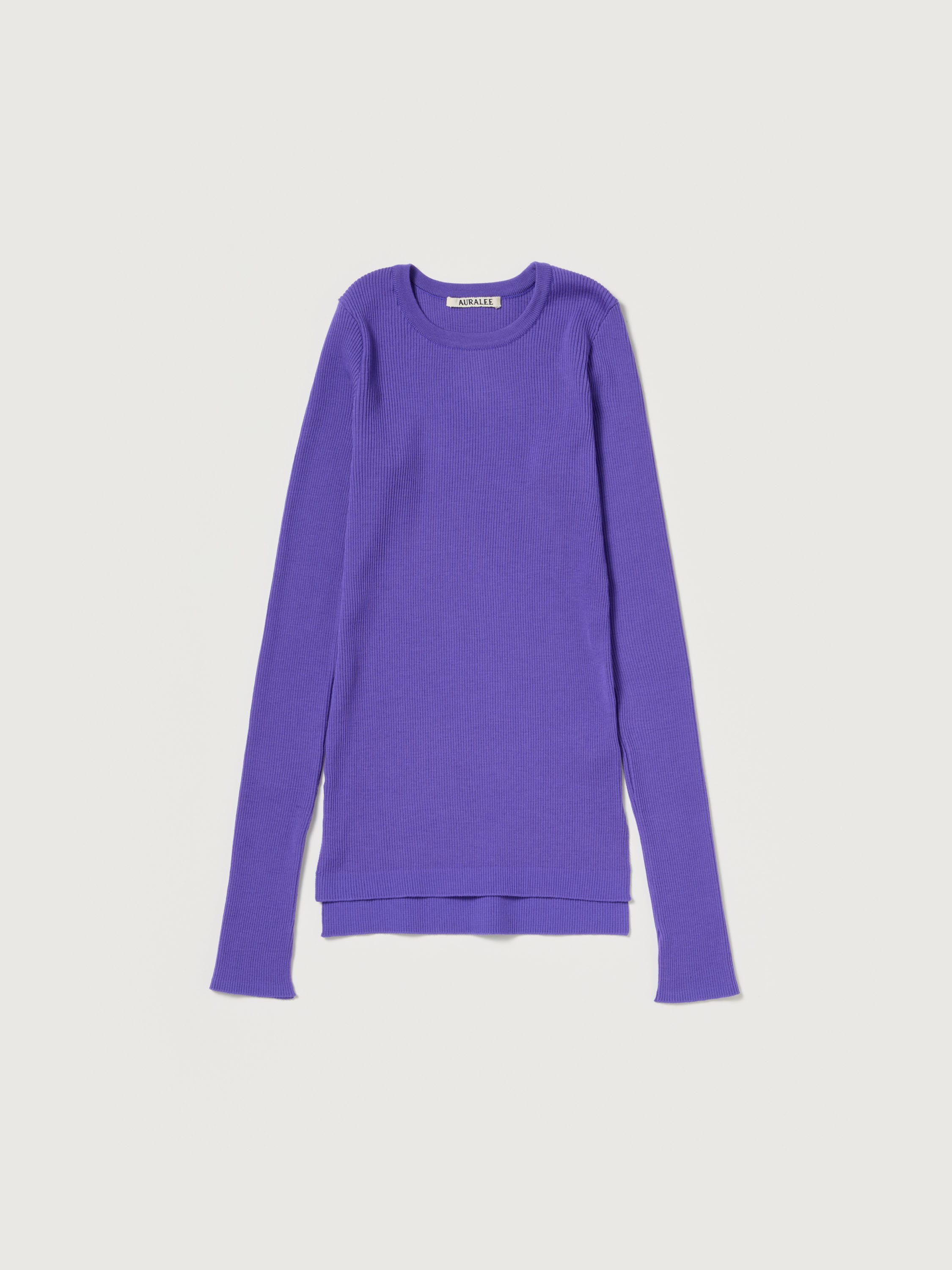 SUPER FINE WOOL HIGH GAUGE RIB KNIT P/O 詳細画像 PURPLE 1