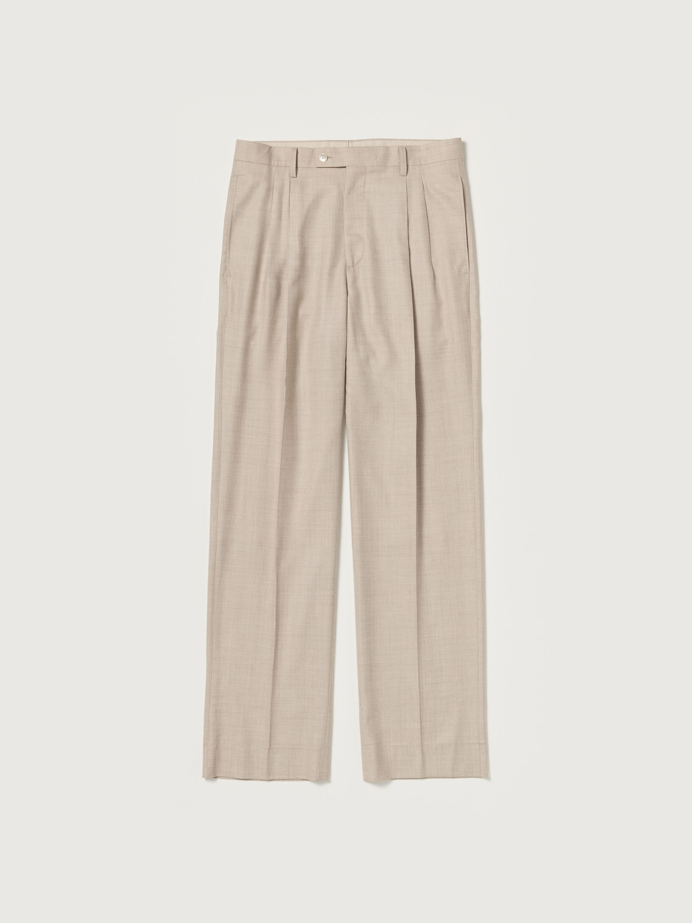SUPER LIGHT WOOL TWO-TUCK SLACKS 詳細画像 TOP BEIGE 1