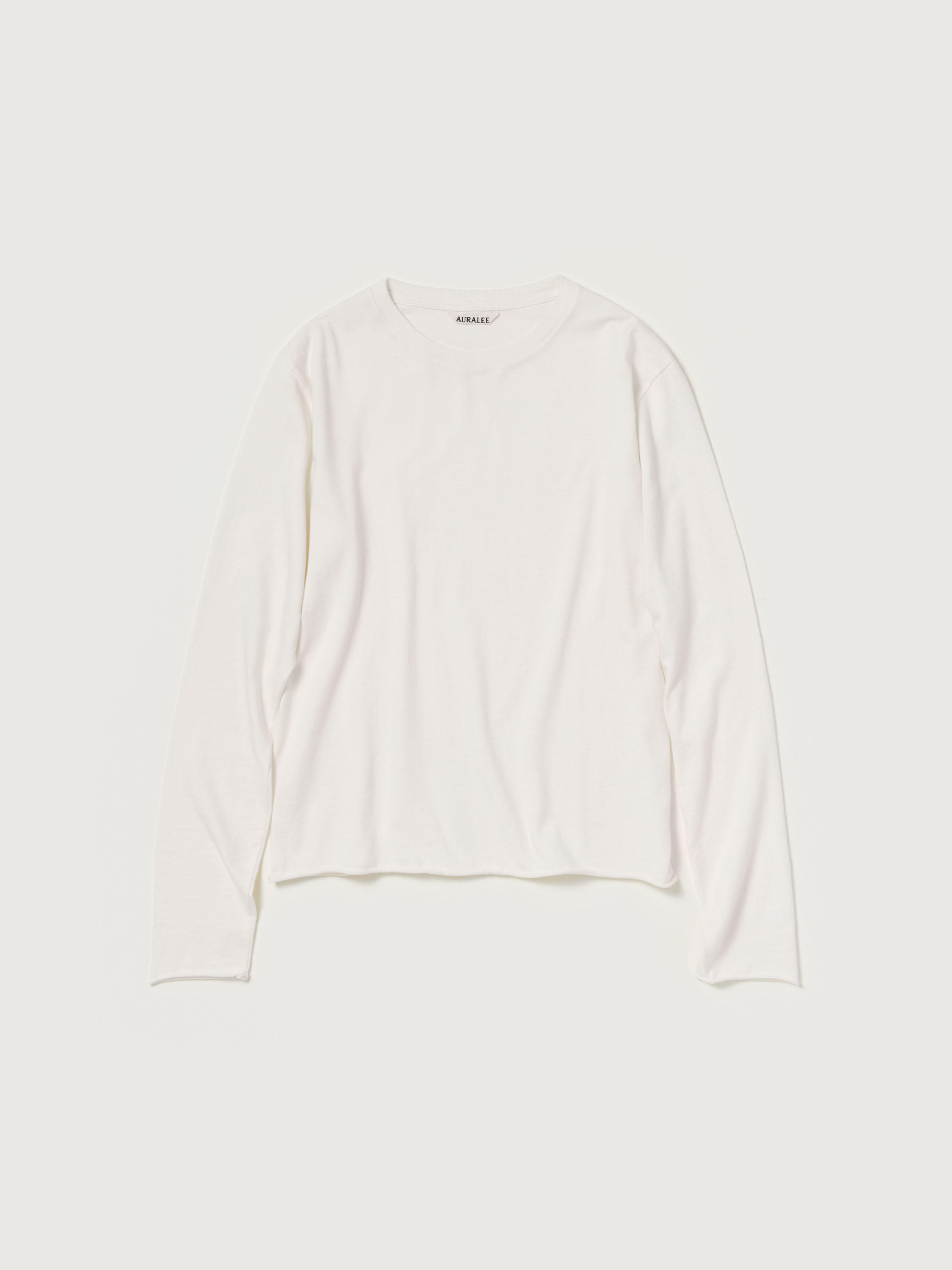 BRUSHED ORGANIC COTTON CASHMERE JERSEY L/S TEE 詳細画像 WHITE 1