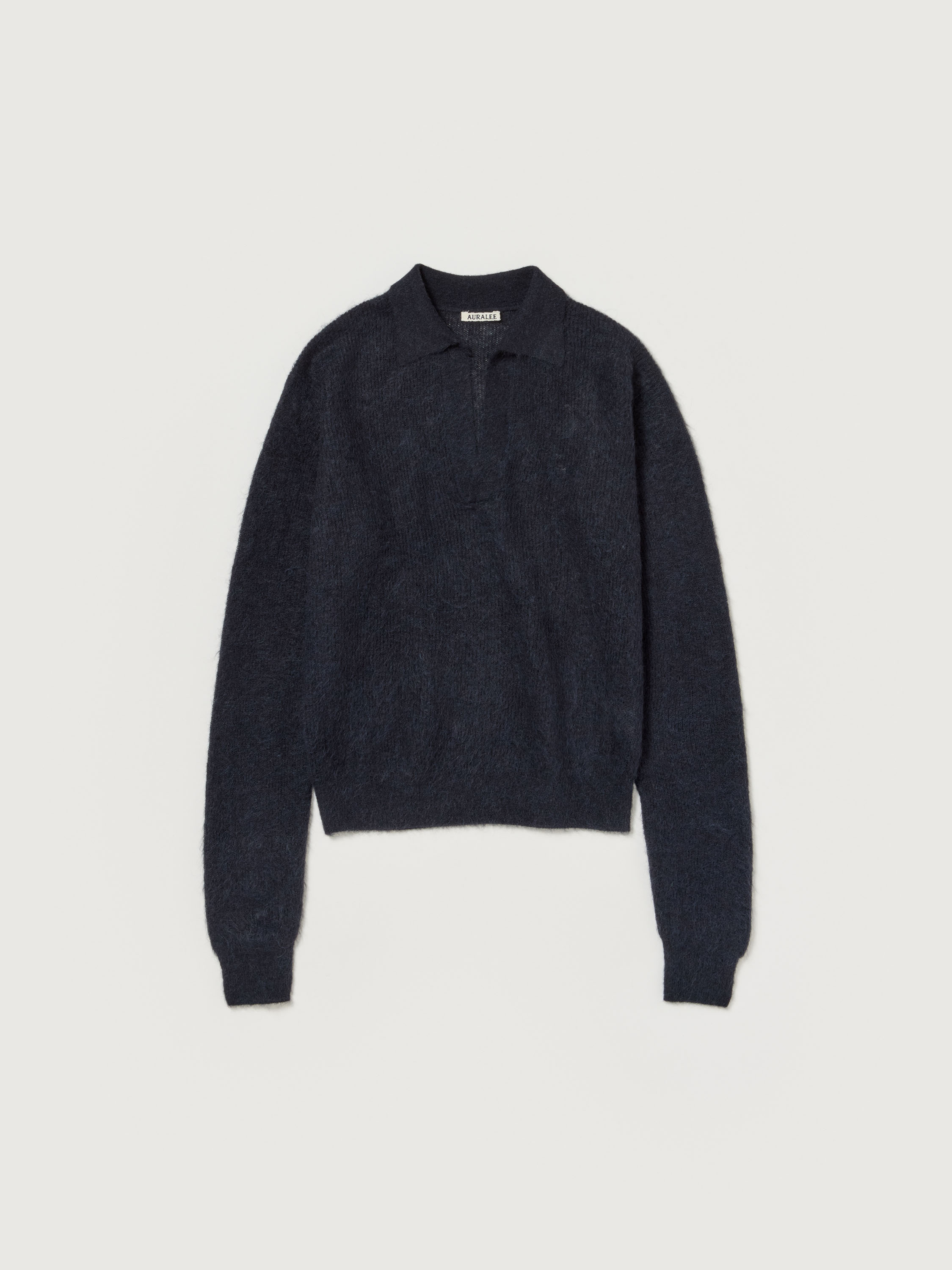 BABY SURI ALPACA SHEER KNIT SKIPPER POLO 詳細画像 NAVY 1