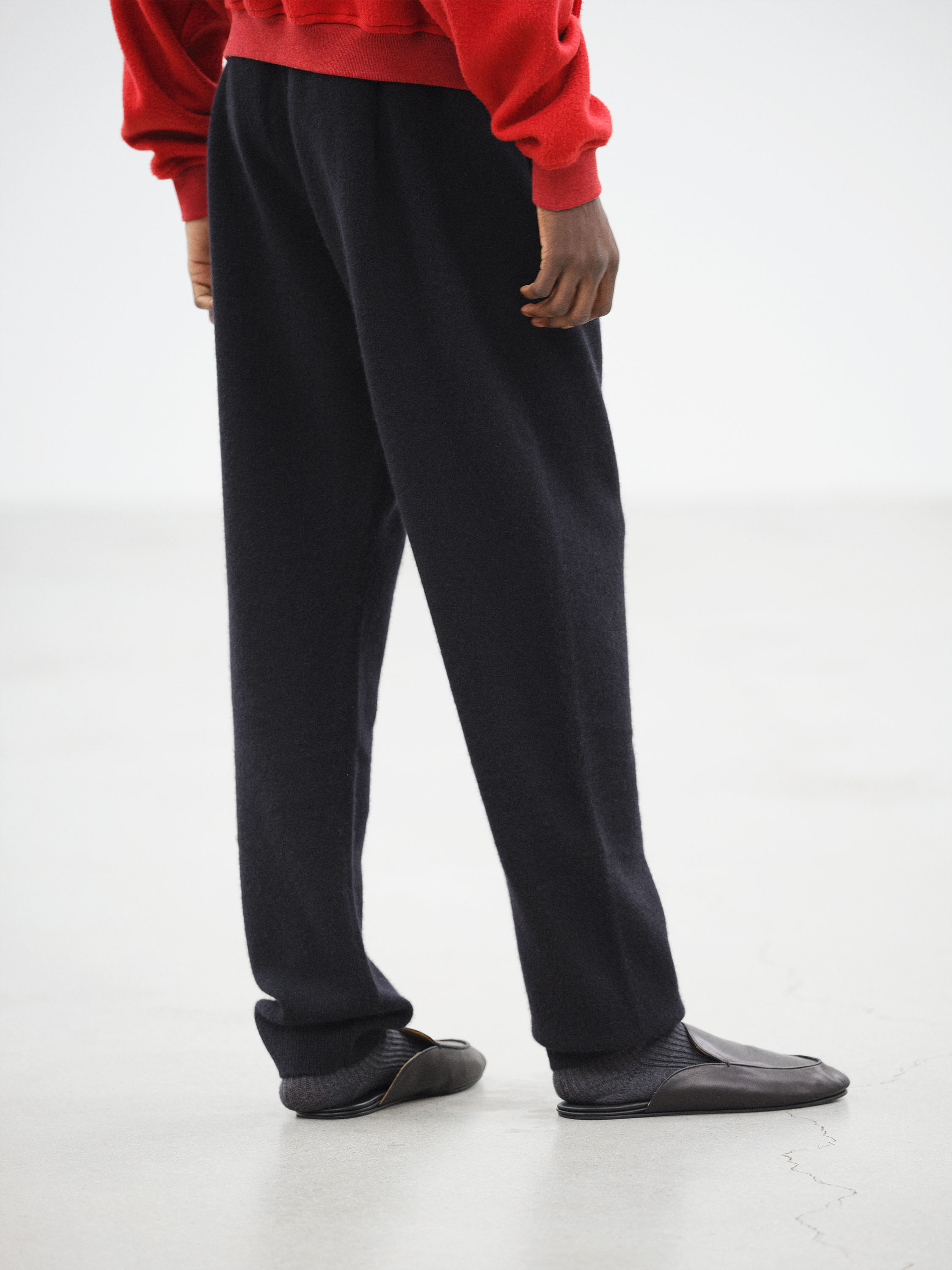 BABY CASHMERE KNIT PANTS 詳細画像 TOP BLACK 4