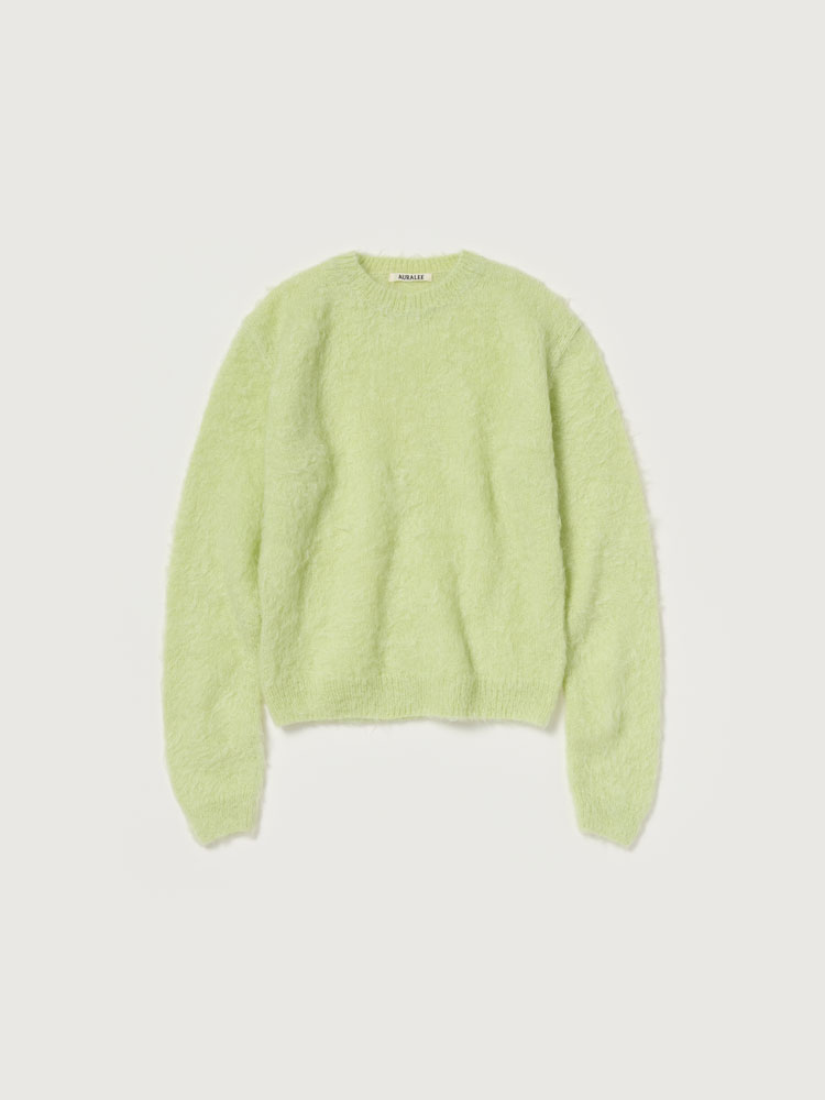 BRUSHED SUPER KID MOHAIR KNIT P/O