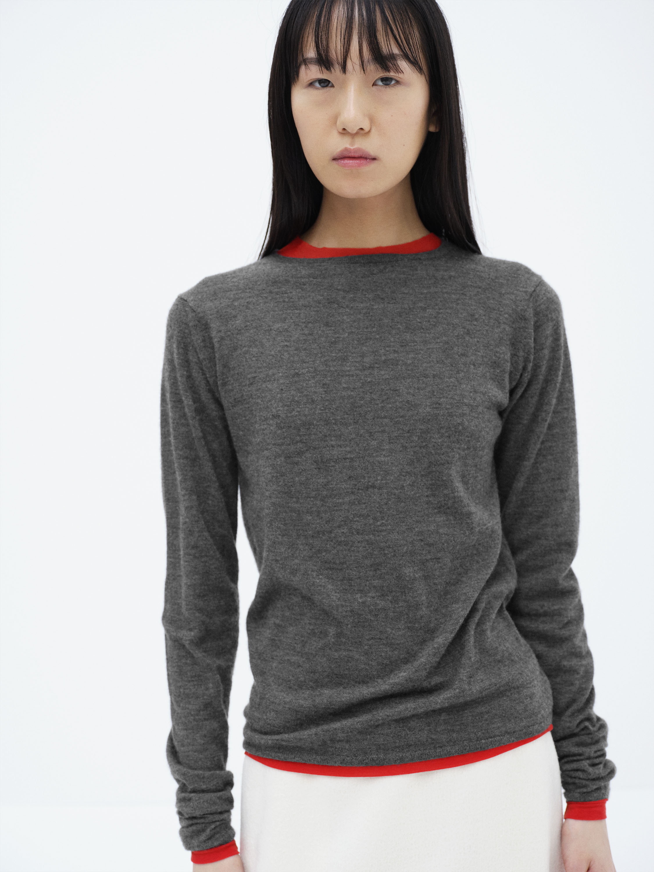 HIGH GAUGE SOFT CASHMERE KNIT P/O 詳細画像 CHARCOAL 3