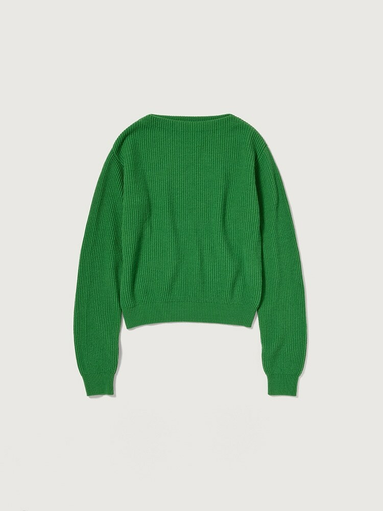 SUPER FINE WOOL CASHMERE RIB KNIT P/O