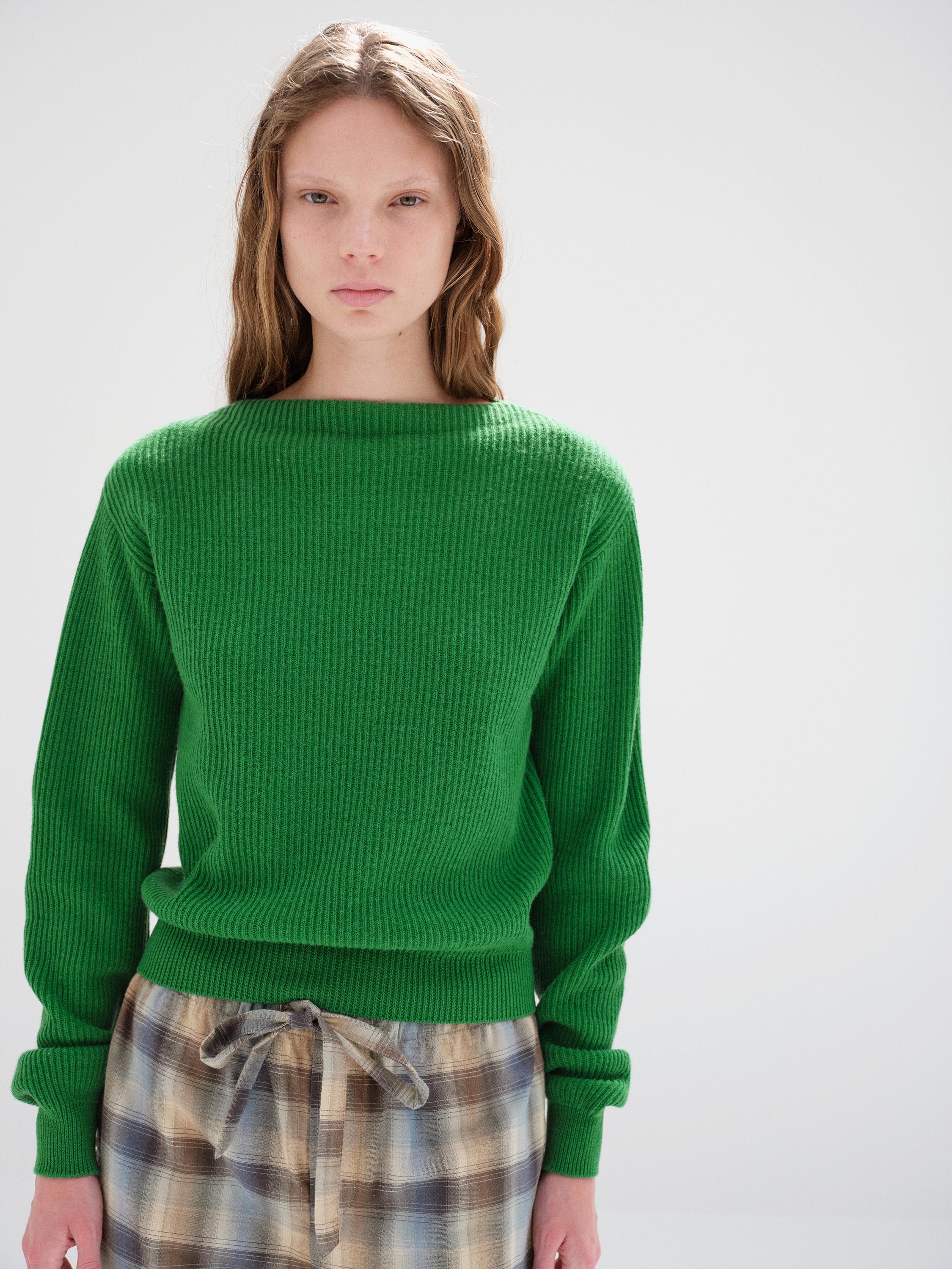 SUPER FINE WOOL CASHMERE RIB KNIT P/O 詳細画像 FOREST GREEN 2
