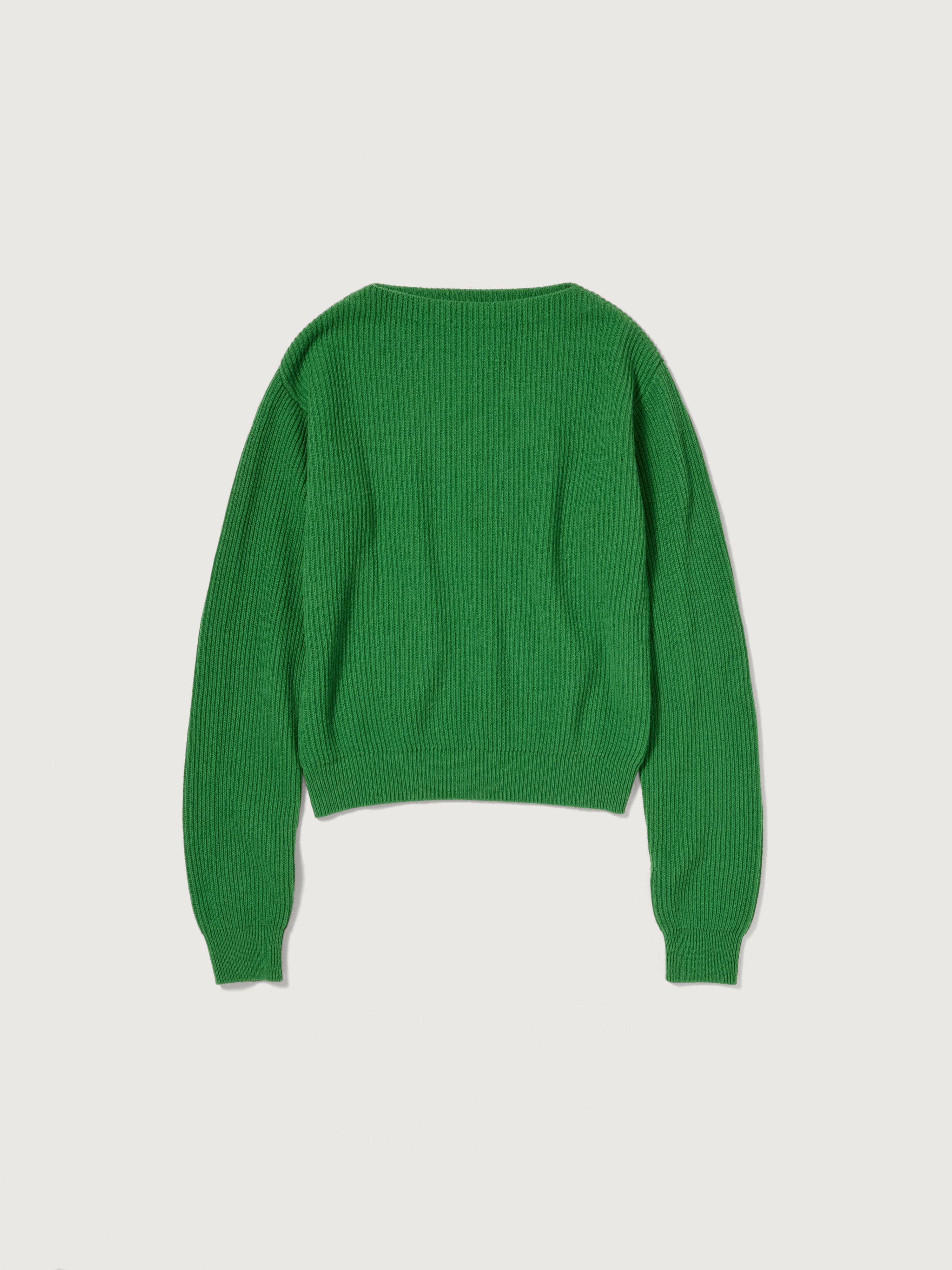 SUPER FINE WOOL CASHMERE RIB KNIT P/O 詳細画像 FOREST GREEN 5