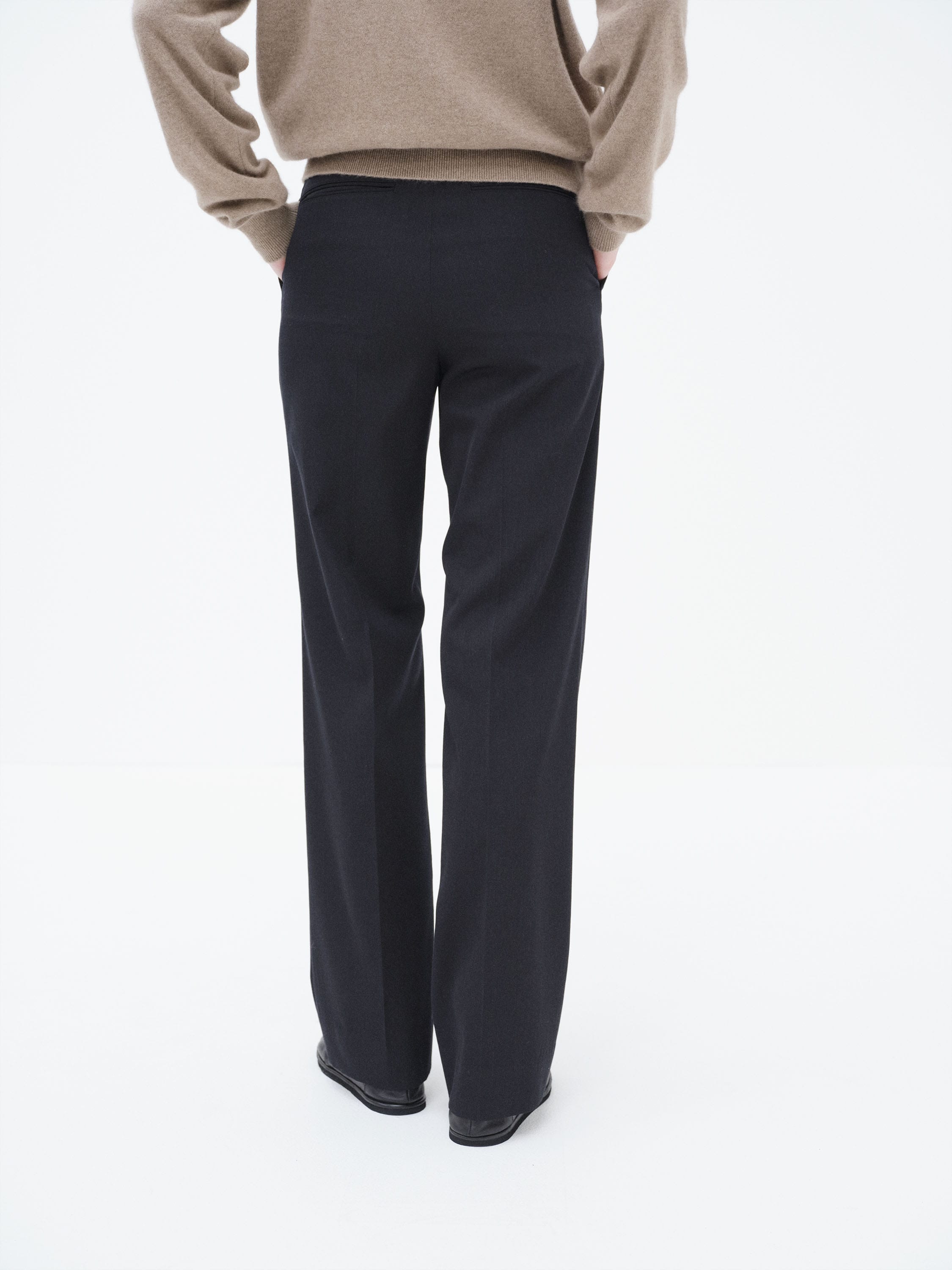 LIGHT WOOL MAX GABARDINE SLACKS 詳細画像 TOP BLACK 4