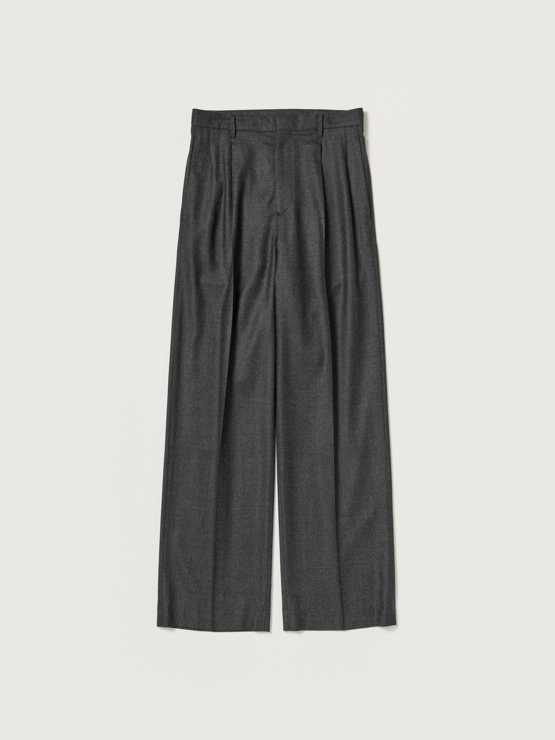 SUPER LIGHT WOOL TWO-TUCK SLACKS 詳細画像 TOP CHARCOAL 1
