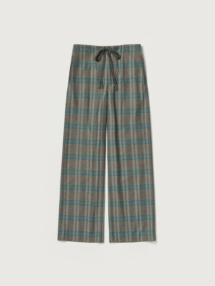 WOOL FULLING FLANNEL DRAWSTRING PANTS