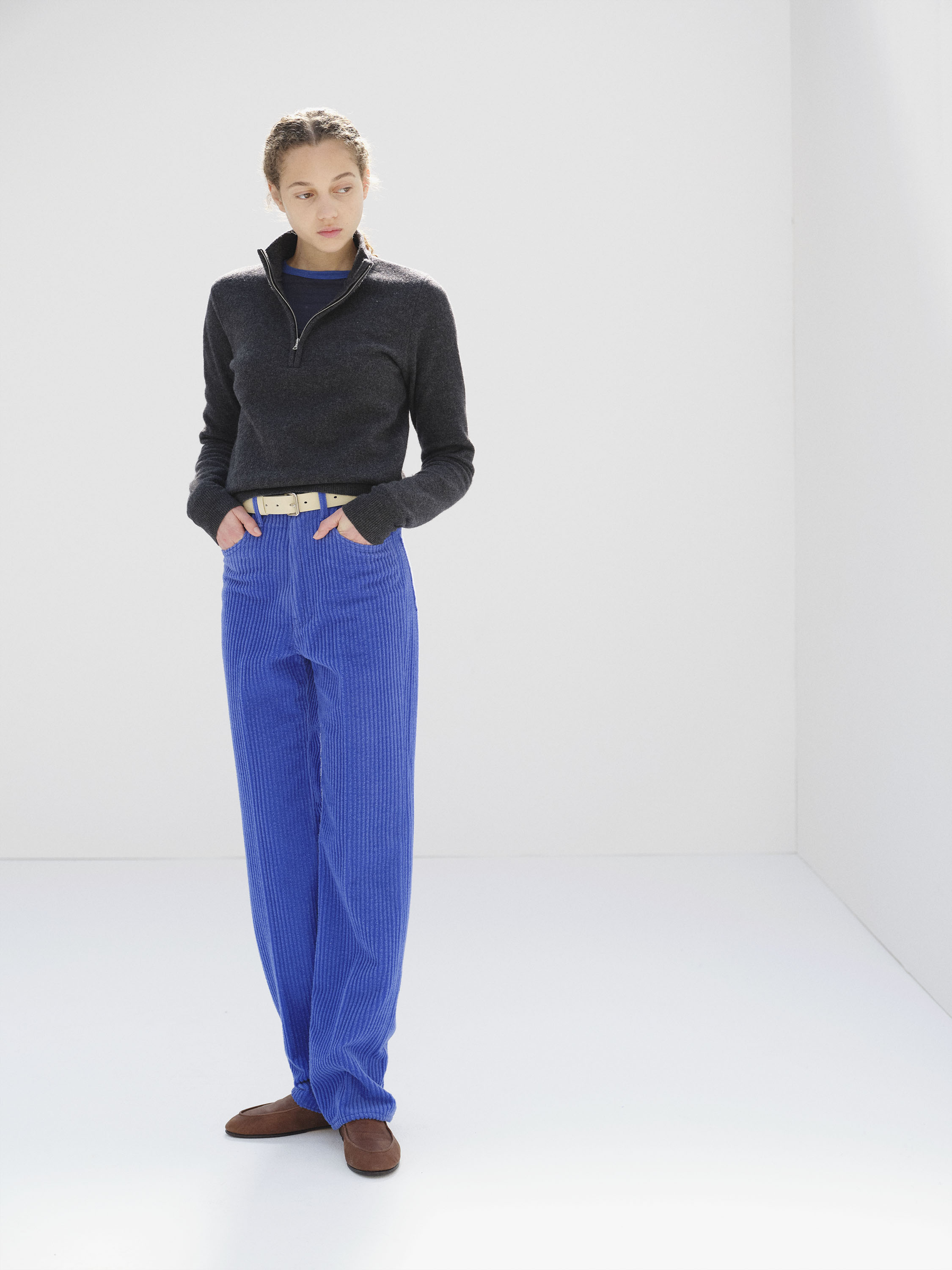 WOOL CASHMERE CORDUROY 5P PANTS 詳細画像 ROYAL BLUE 1