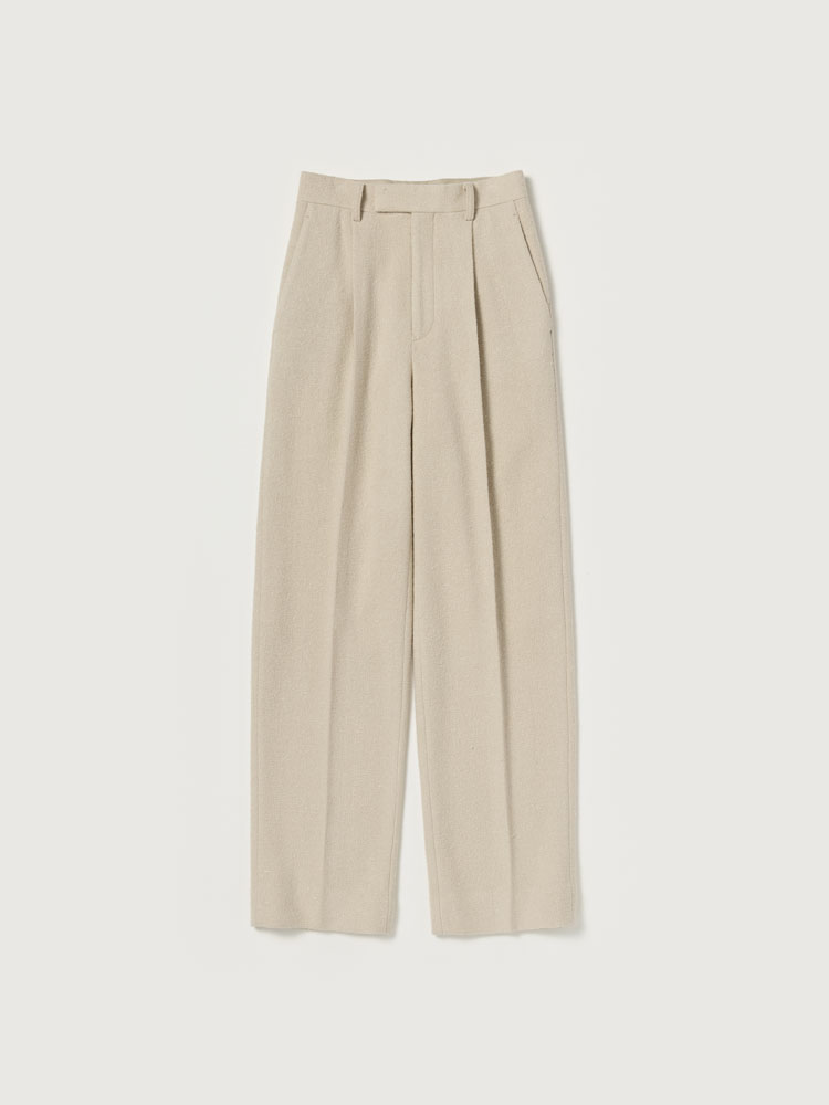 HOMESPUN TWEED ONE-TUCK SLACKS