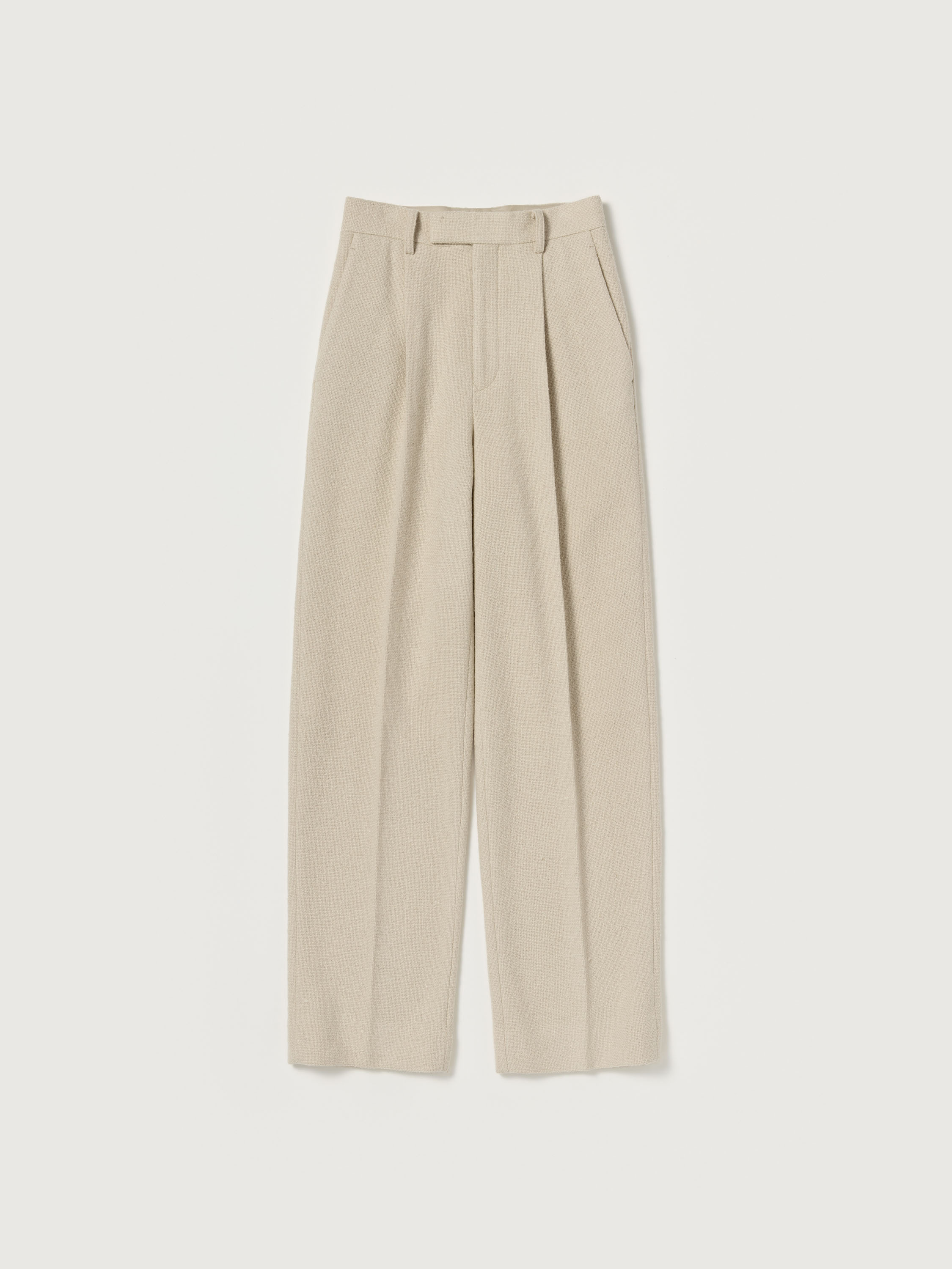 HOMESPUN TWEED ONE-TUCK SLACKS 詳細画像 IVORY BEIGE 6