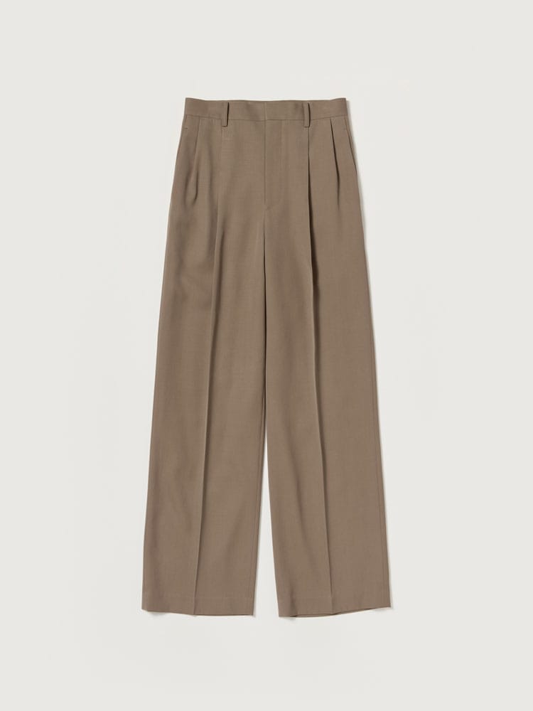 LIGHT WOOL MAX GABARDINE TWO-TUCK SLACKS