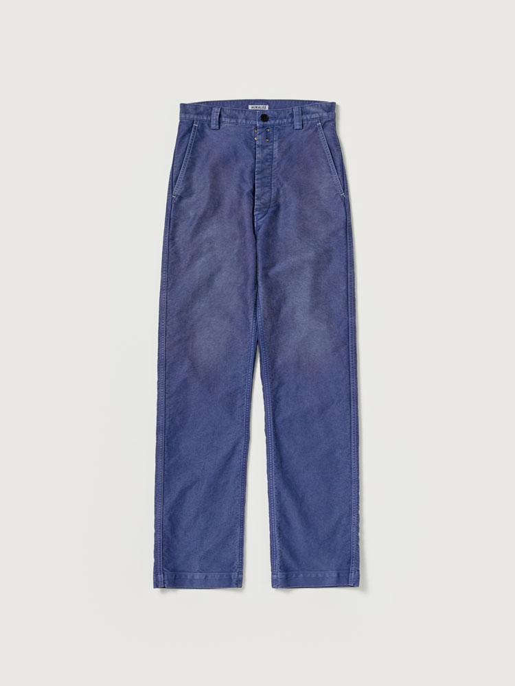 GARMENT-DYED ORGANIC COTTON HEAVY MOLESKIN PANTS