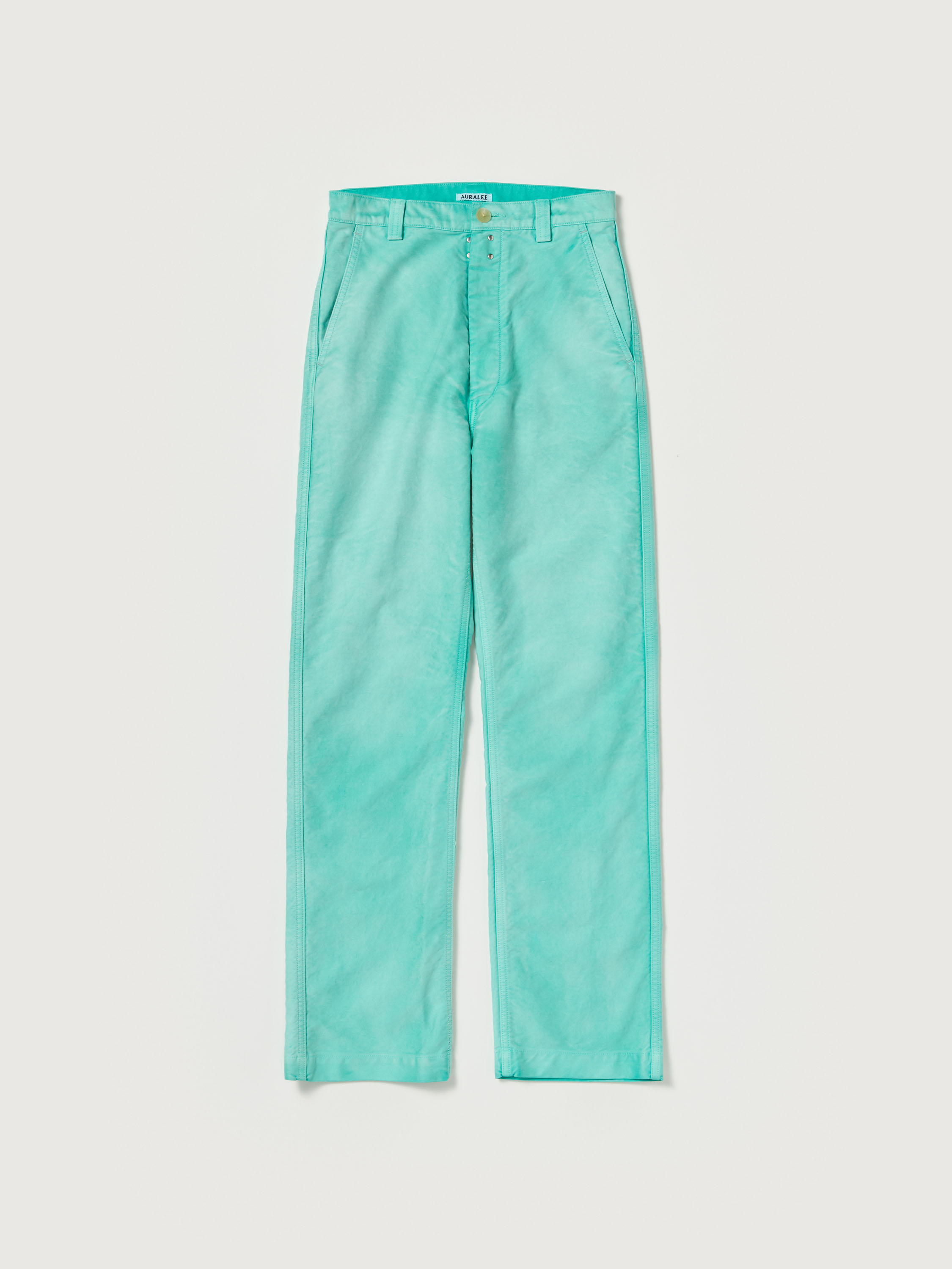 GARMENT-DYED ORGANIC COTTON HEAVY MOLESKIN PANTS 詳細画像 FADED AQUA GREEN 1