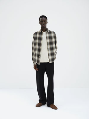 SUPER LIGHT WOOL CHECK SHIRT