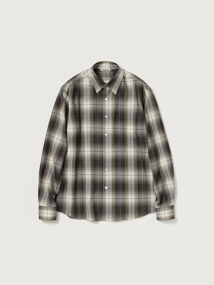 SUPER LIGHT WOOL CHECK SHIRT