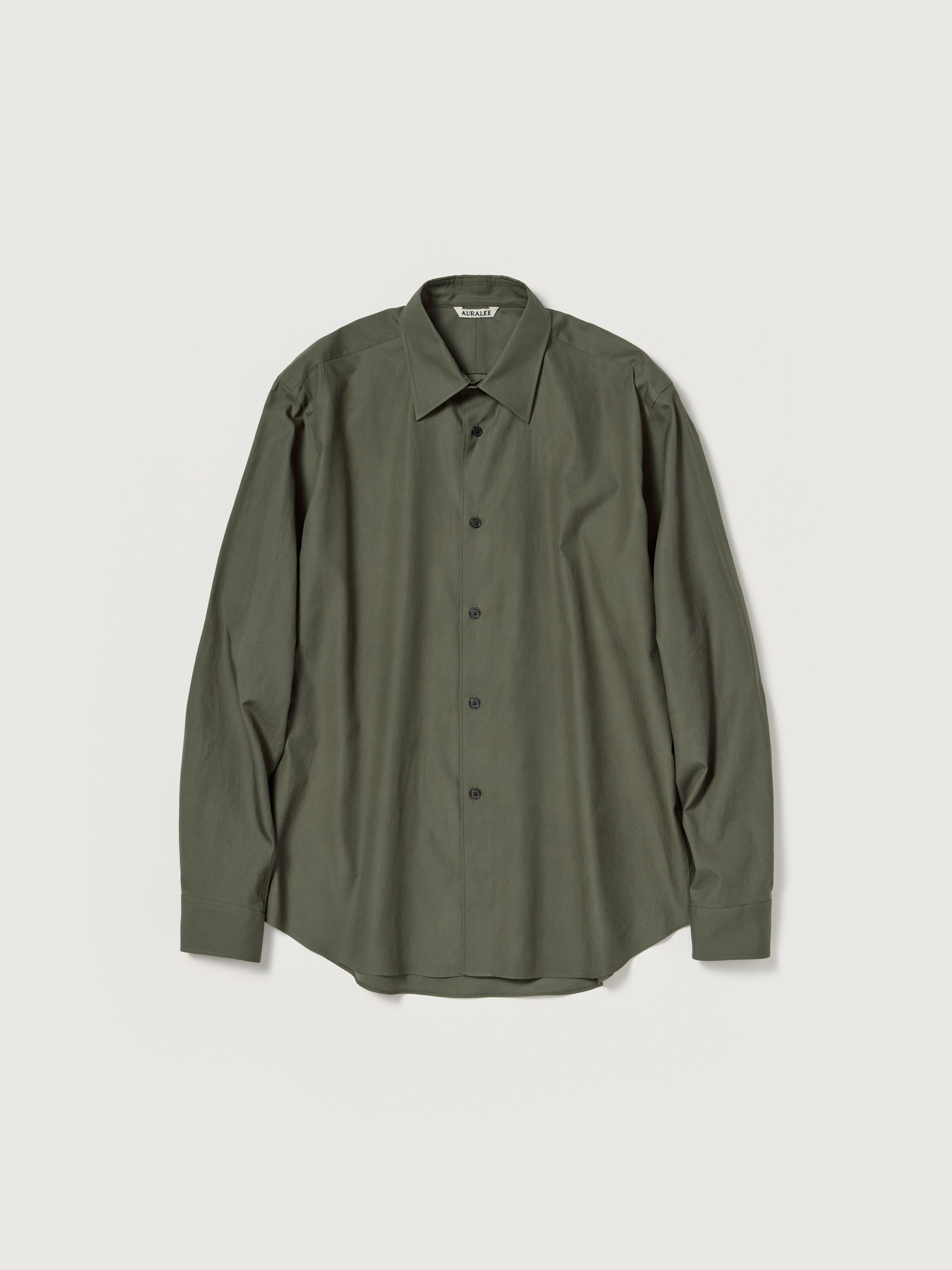 WASHED FINX TWILL SHIRT 詳細画像 DARK OLIVE 1