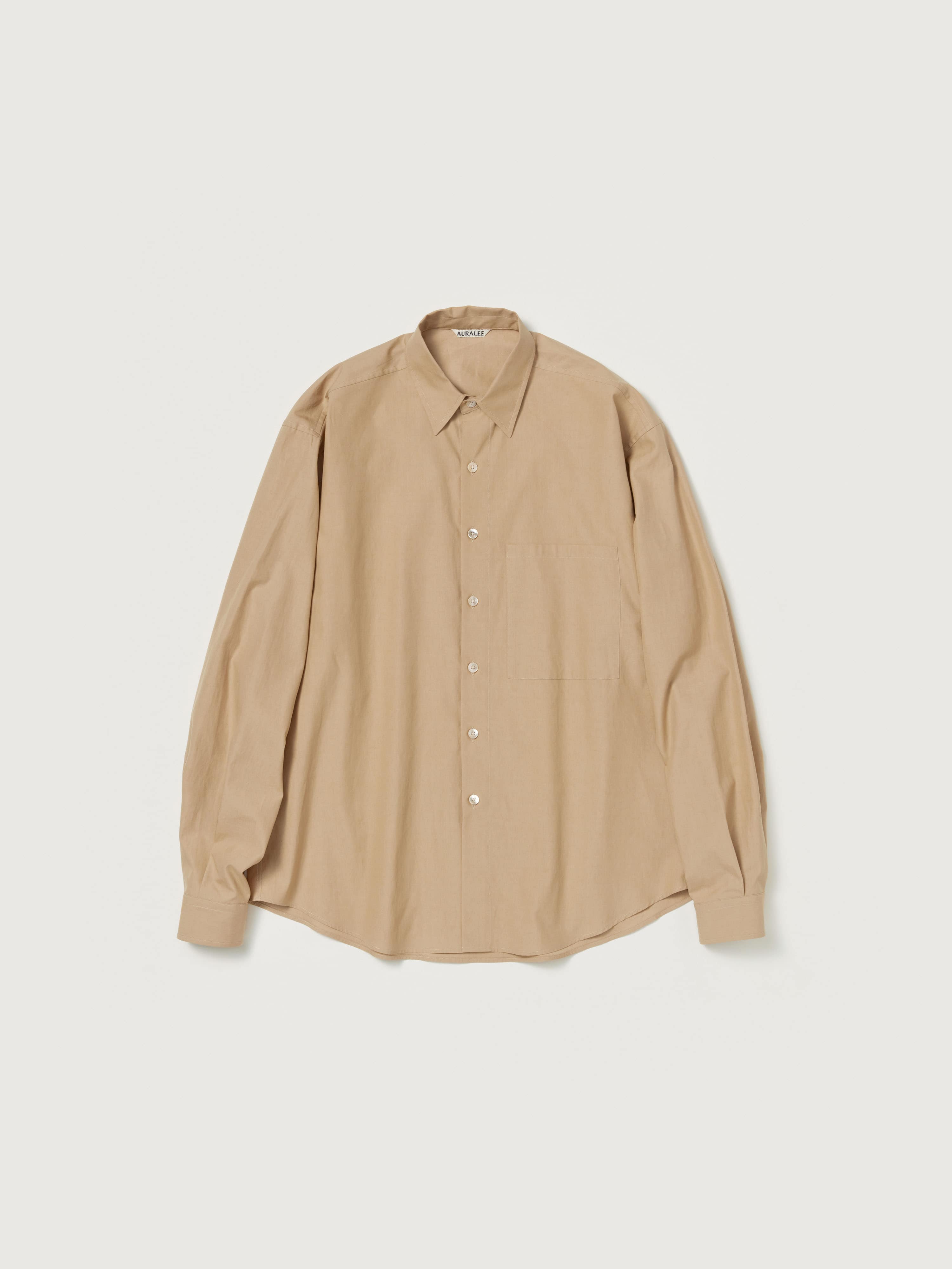 WASHED FINX TWILL BIG SHIRT 詳細画像 BEIGE 1