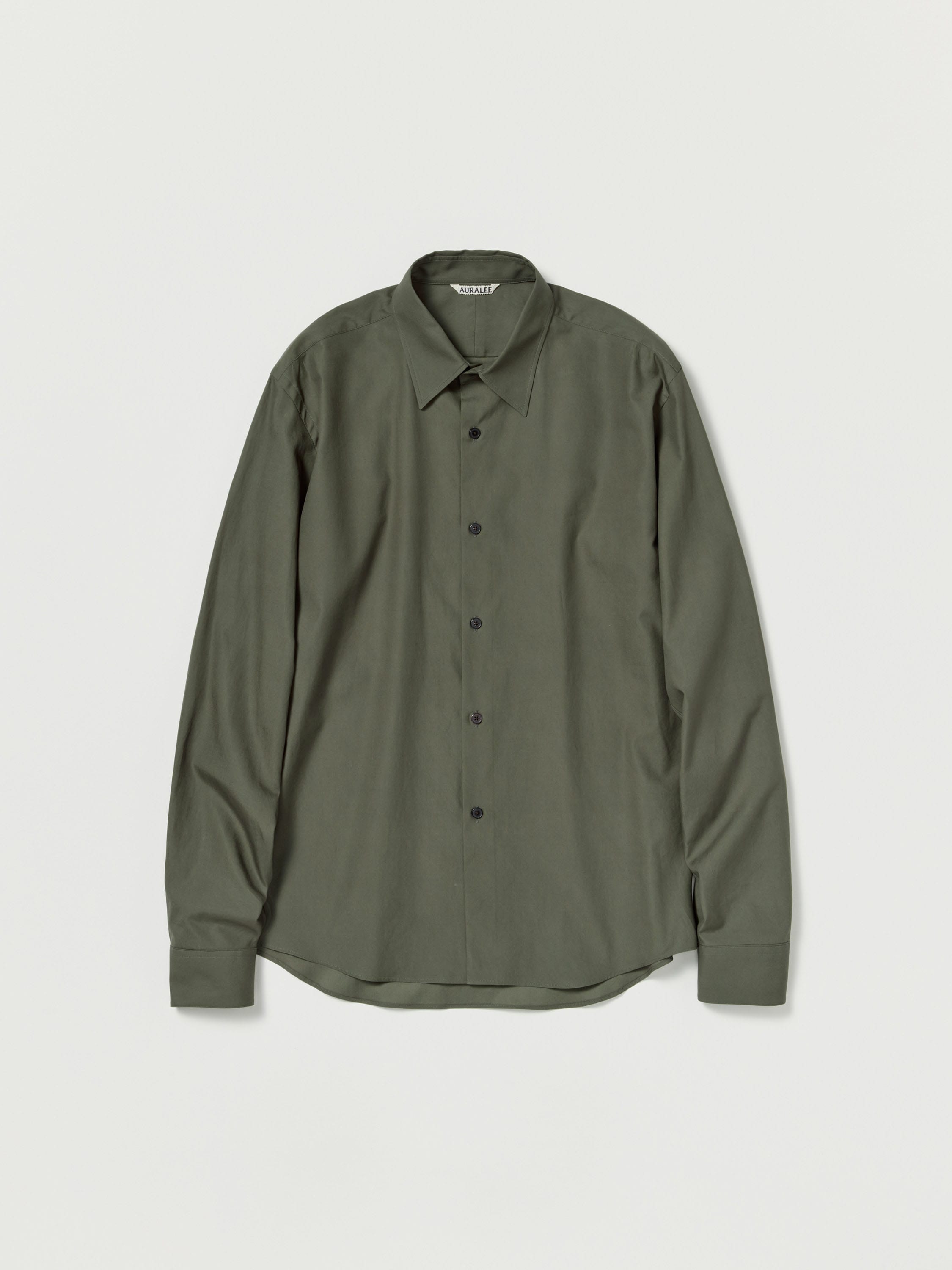 WASHED FINX TWILL SLIM SHIRT 詳細画像 DARK OLIVE 5