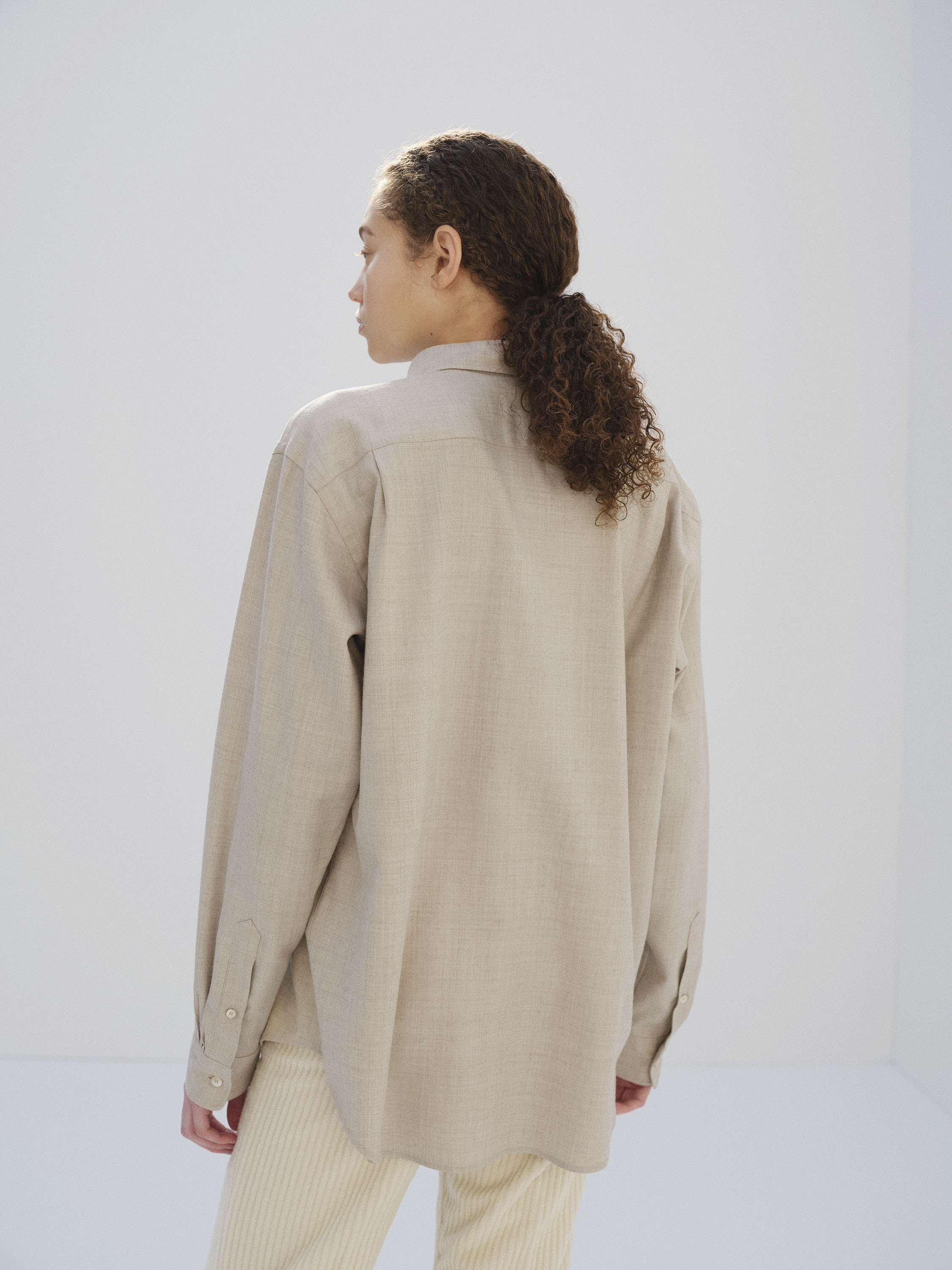 SUPER LIGHT WOOL SHIRT 詳細画像 TOP BEIGE 4