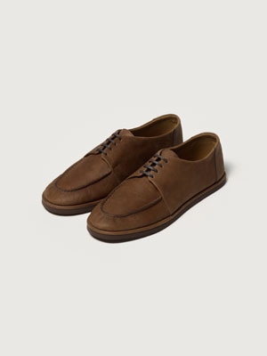 HORSEHIDE LEATHER LACE-UP SHOES