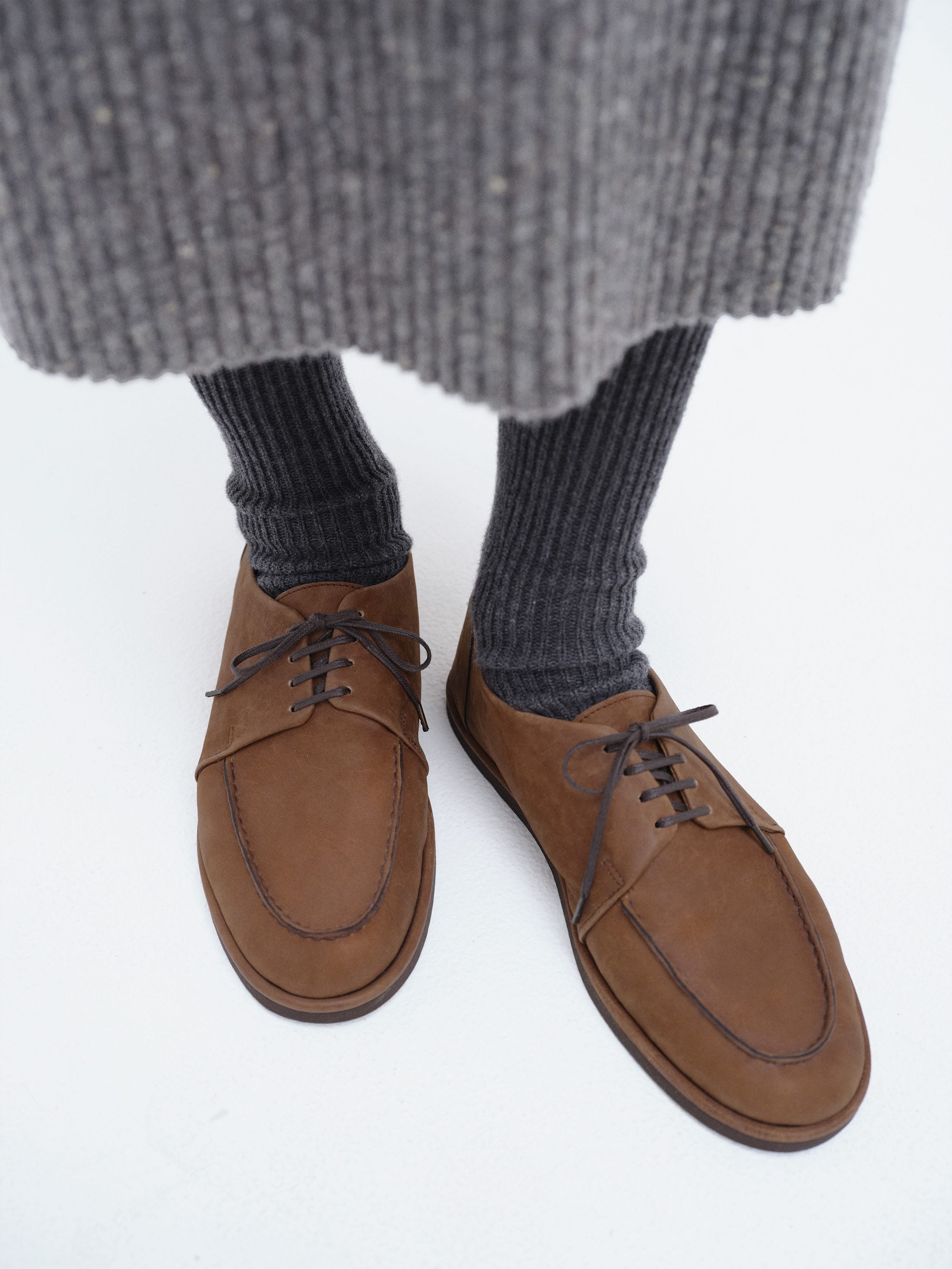 HORSEHIDE LEATHER LACE-UP SHOES 詳細画像 BROWN 3