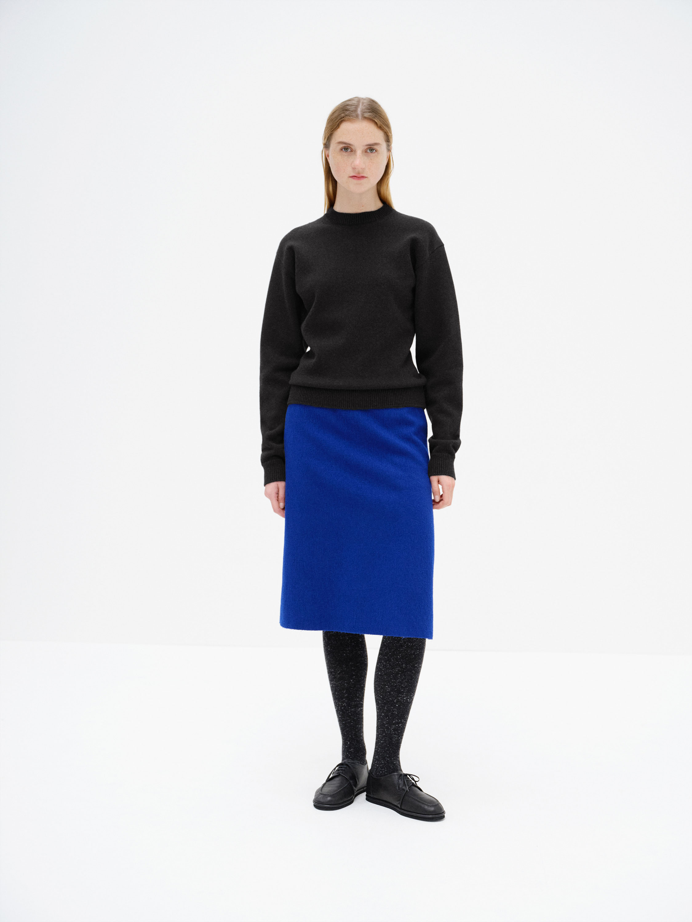 FULLED WOOL SILK SKIRT 詳細画像 ROYAL BLUE 1