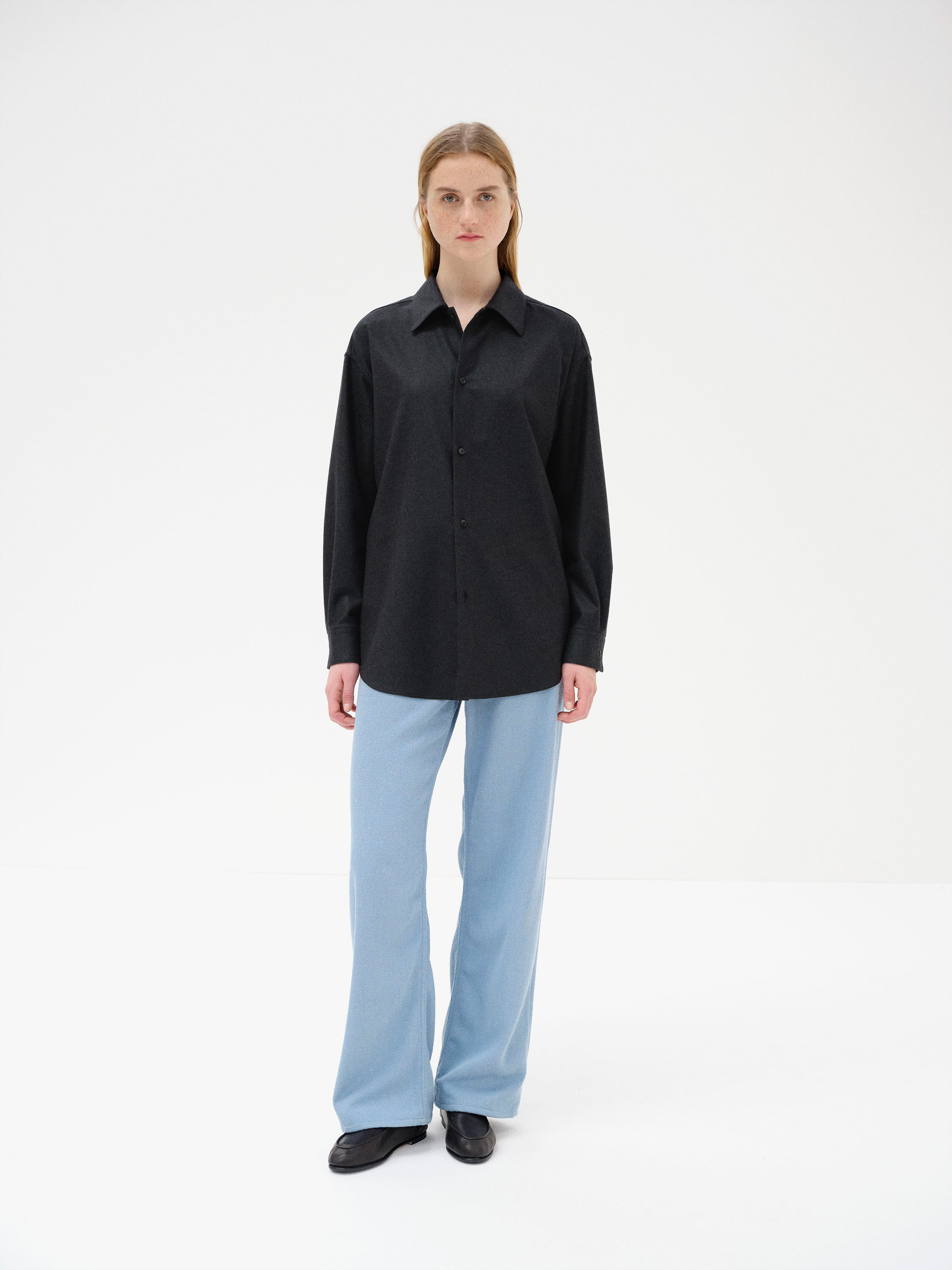 WOOL FULLING FLANNEL SHIRT 詳細画像 TOP CHARCOAL 2