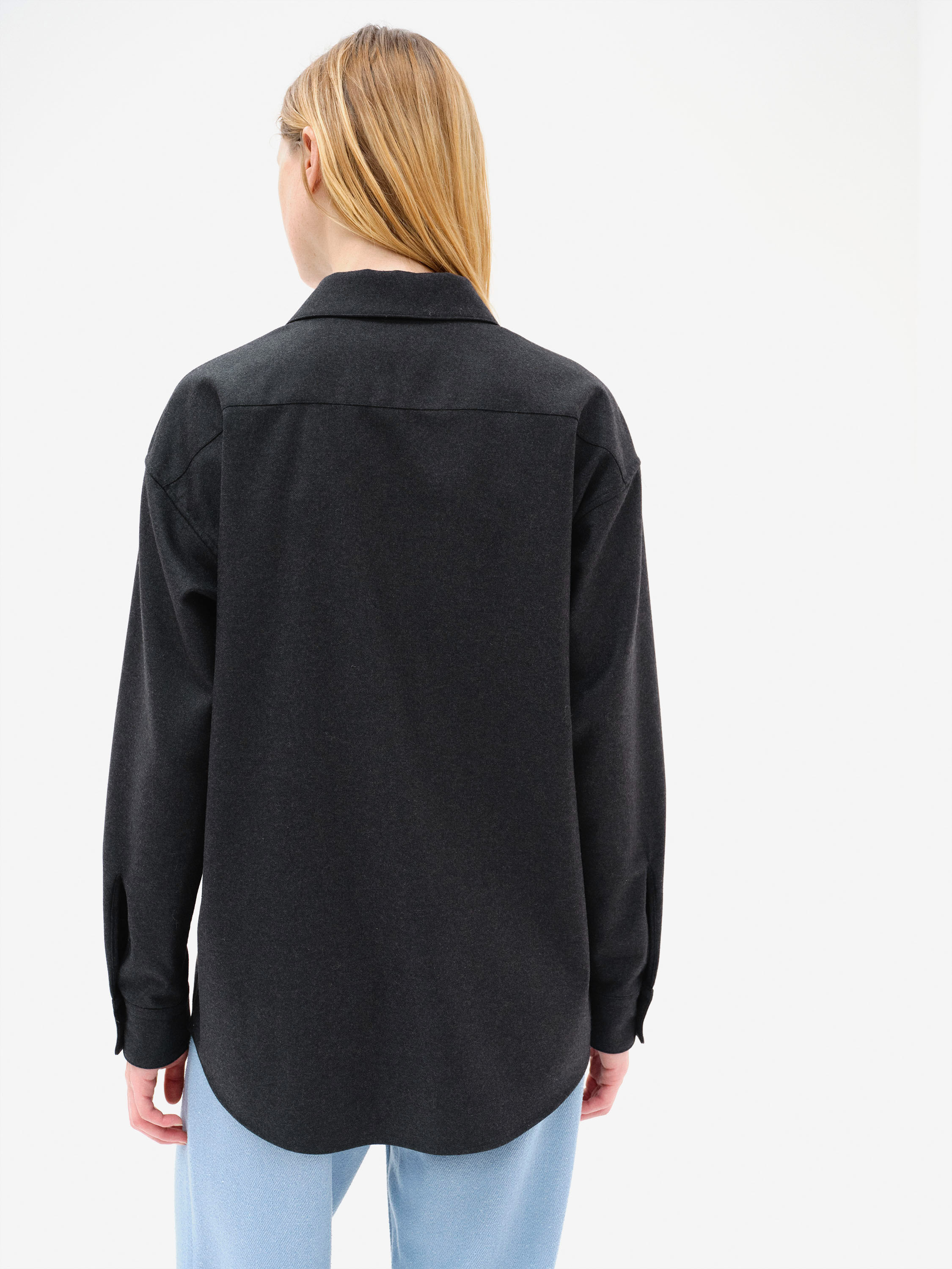 WOOL FULLING FLANNEL SHIRT 詳細画像 TOP CHARCOAL 4