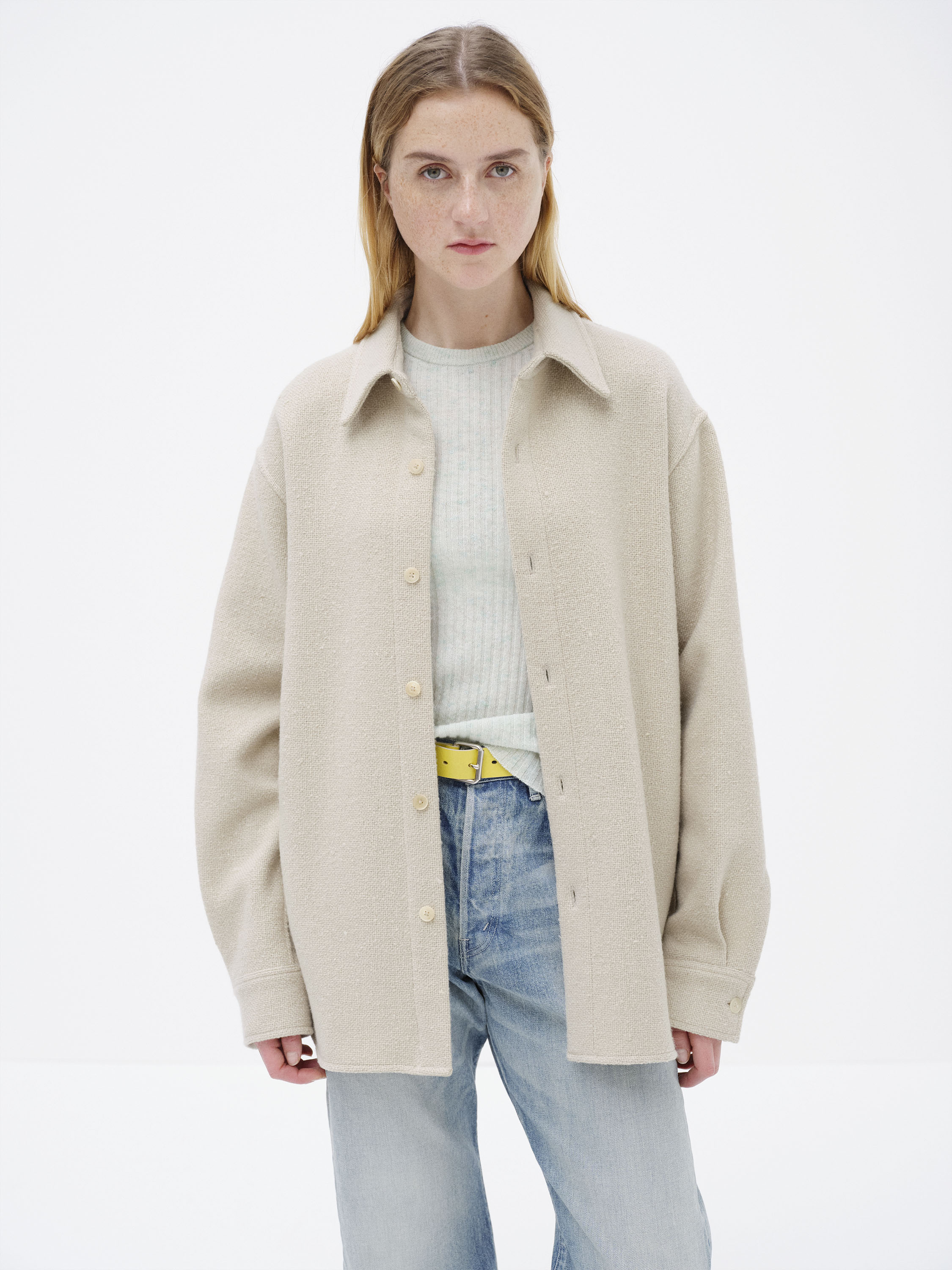 HOMESPUN TWEED SHIRT BLOUSON 詳細画像 IVORY BEIGE 1