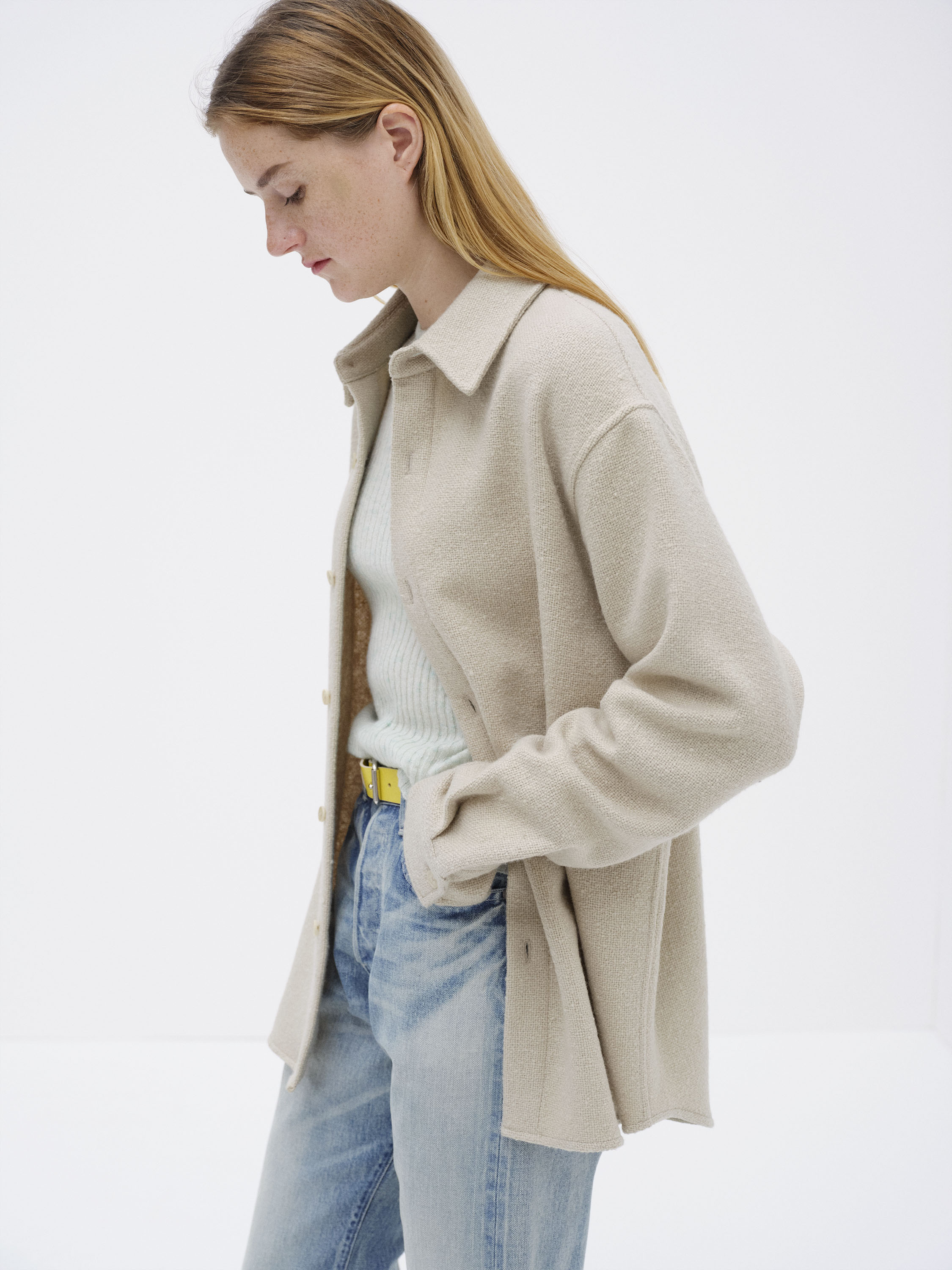 HOMESPUN TWEED SHIRT BLOUSON 詳細画像 IVORY BEIGE 3